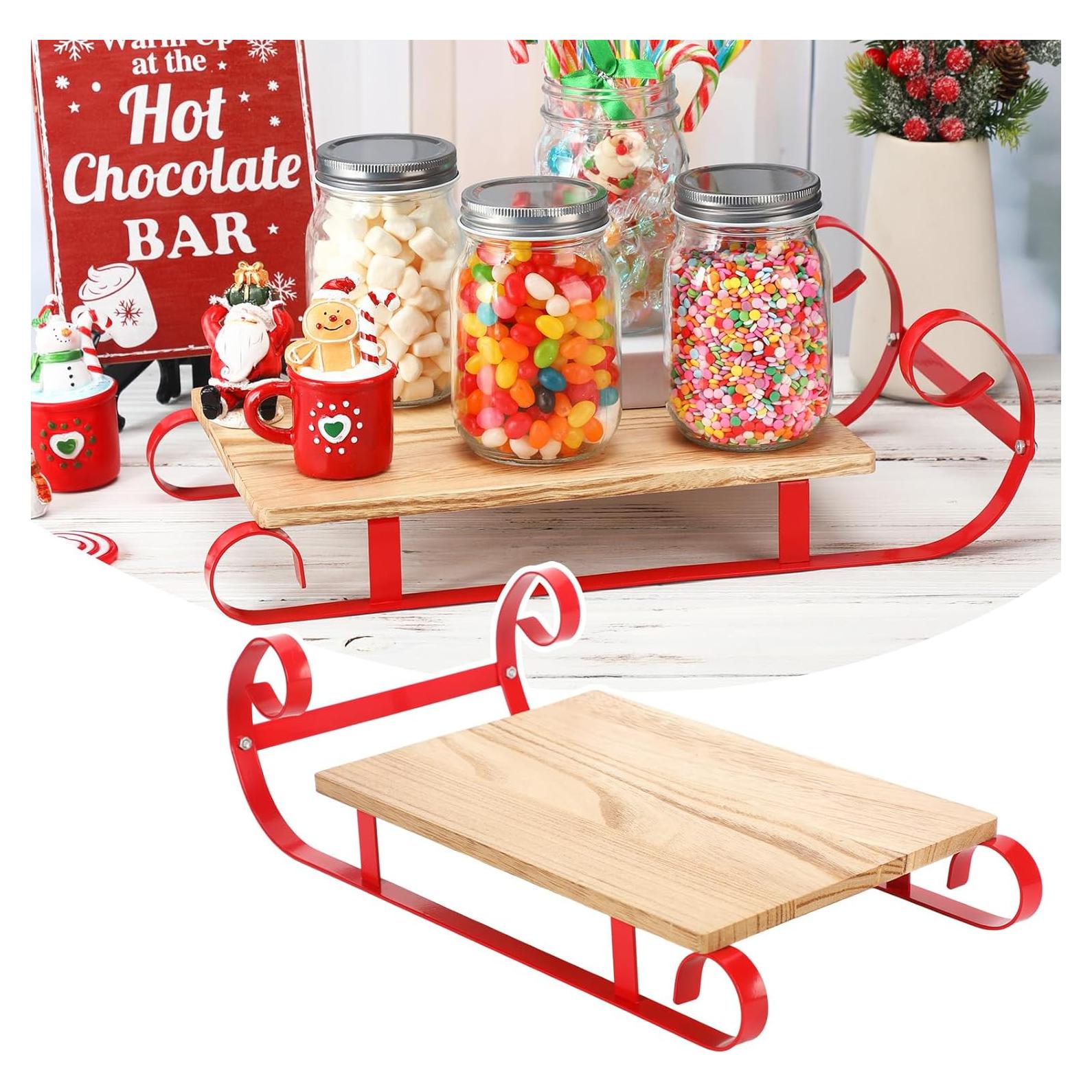 Bandeja Decorativa de Chocolate Caliente Sunnychicc Roja 42.5x23.5cm