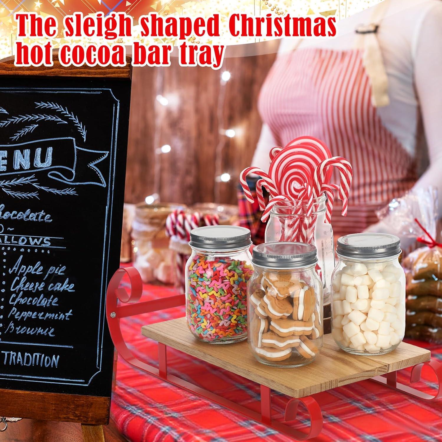 Bandeja Decorativa de Chocolate Caliente Sunnychicc Roja 42.5x23.5cm