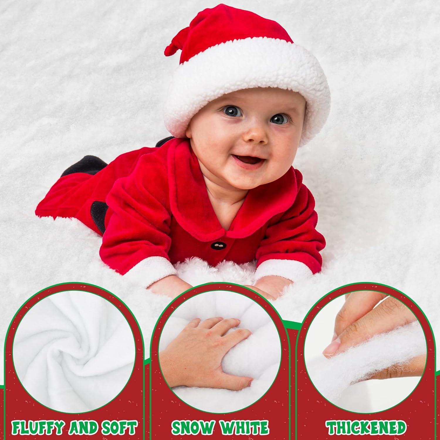 Manta de Nieve Artificial QZYL 0.91x2.44m para Decoración Navideña