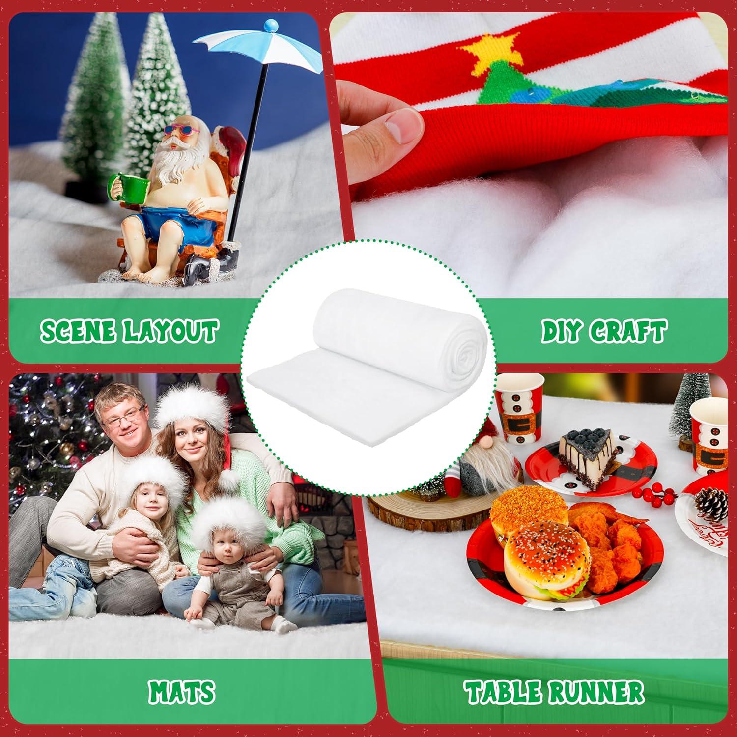 Manta de Nieve Artificial QZYL 0.91x2.44m para Decoración Navideña