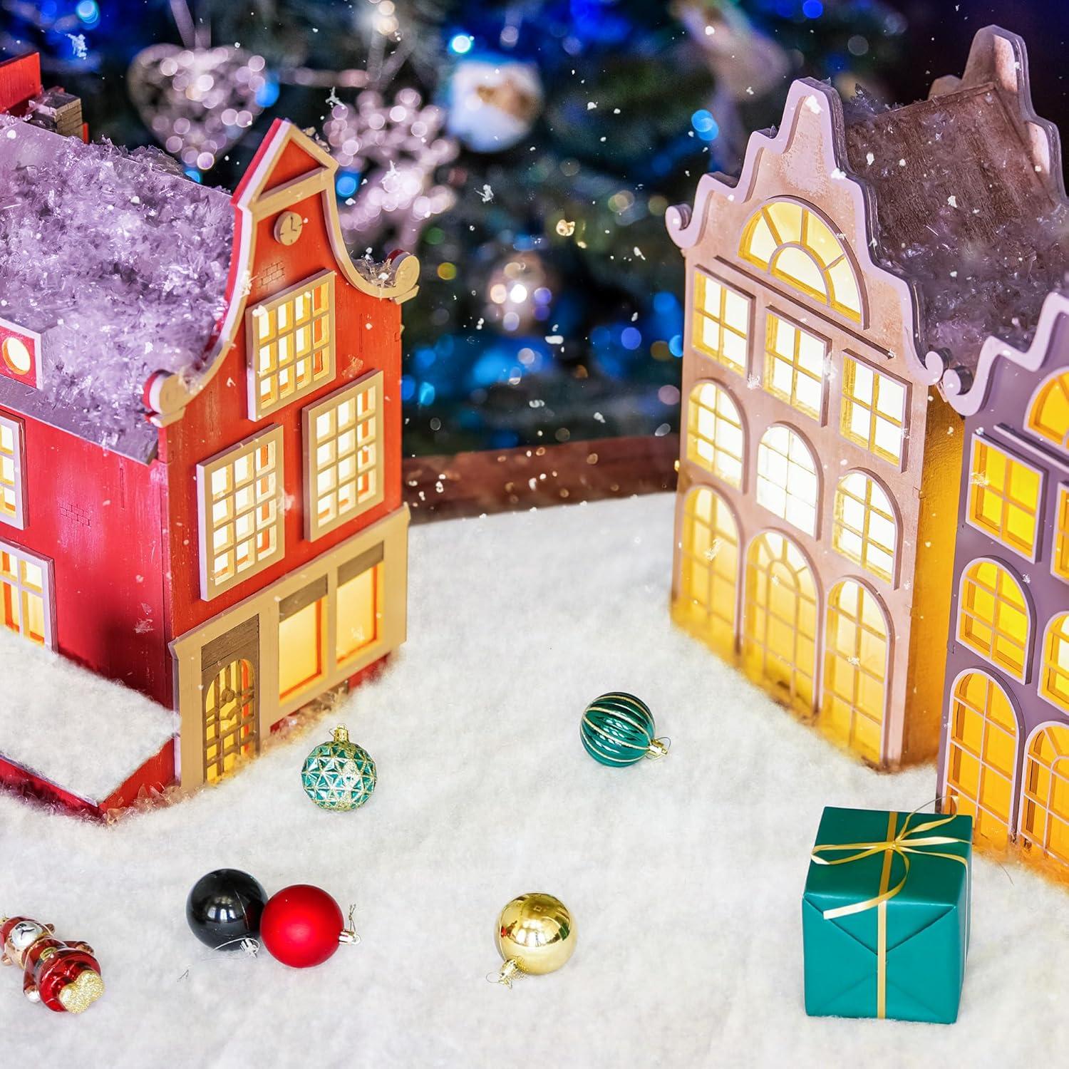 Manta de Nieve Artificial QZYL 0.91x2.44m para Decoración Navideña