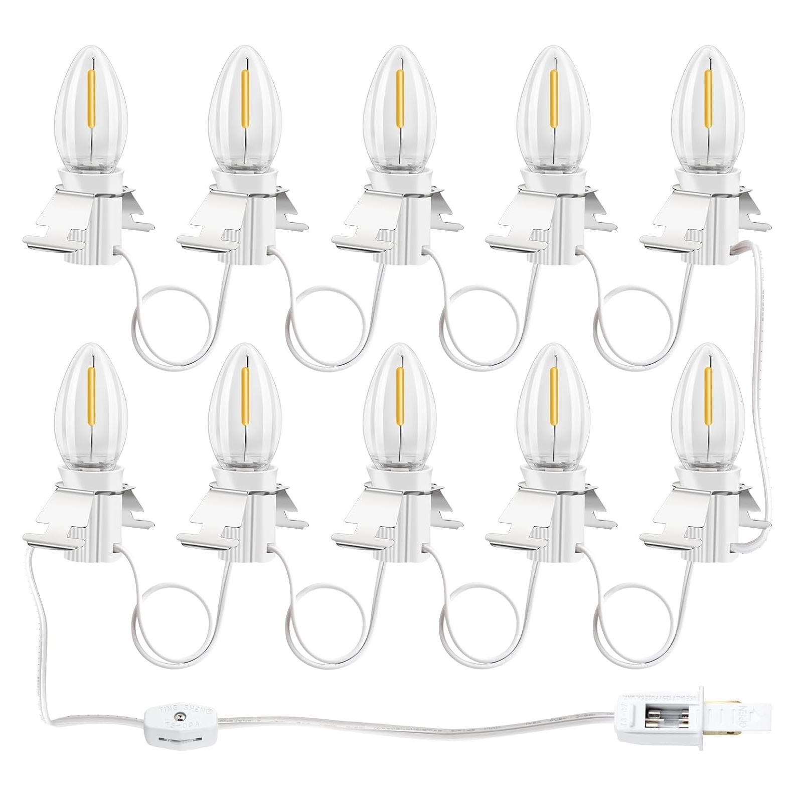 Luces LED C7 Sousery 10 Bombillas Blanco Cálido Decoración