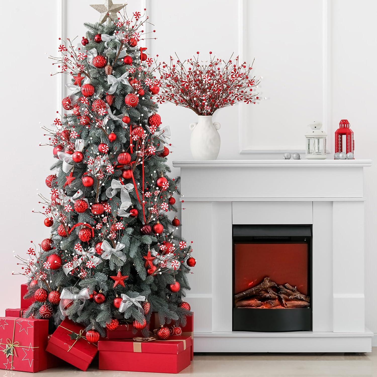 8 Adornos de Bastones de Caramelo CraftyDream para Navidad