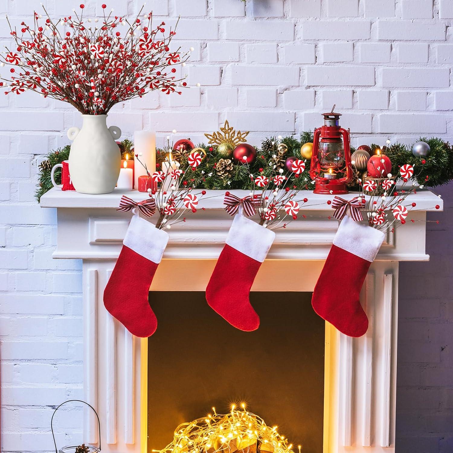 8 Adornos de Bastones de Caramelo CraftyDream para Navidad