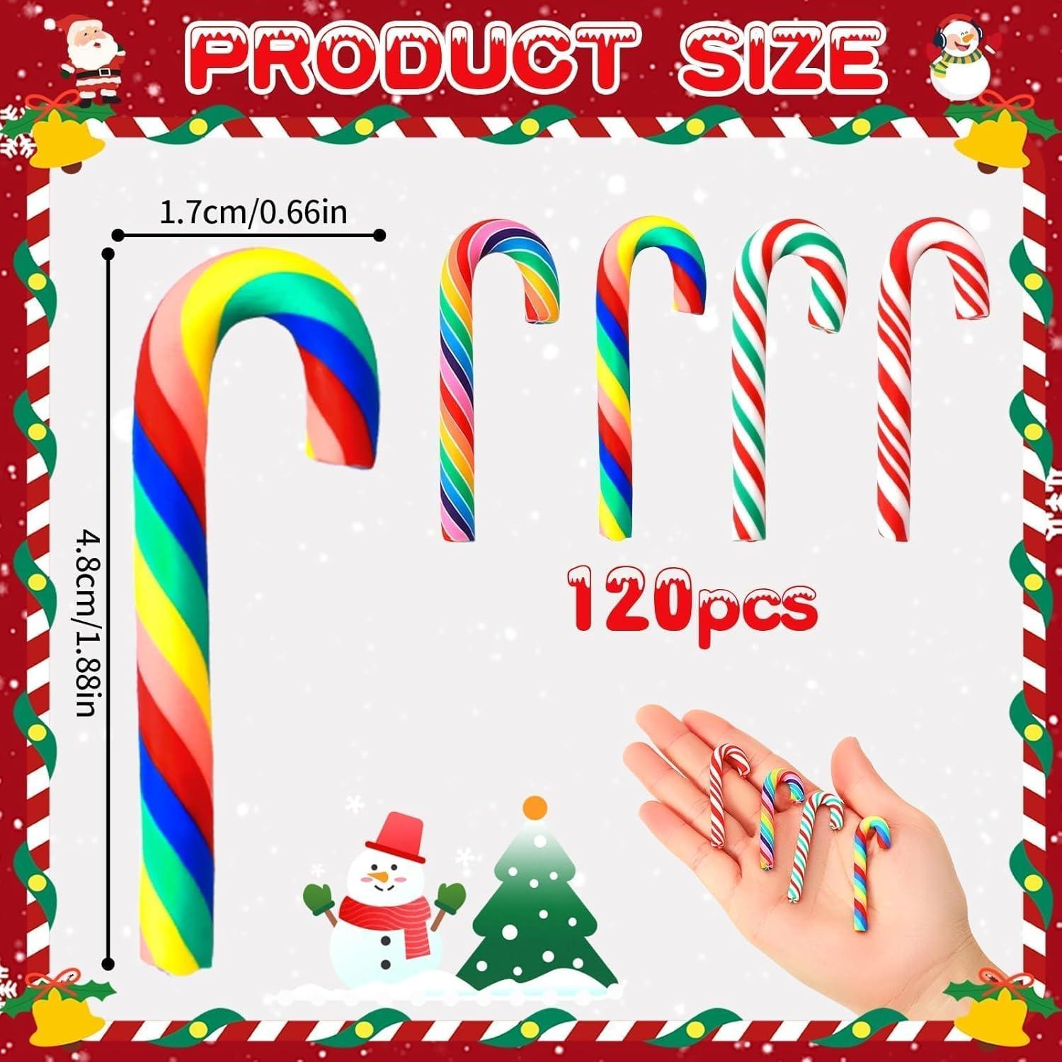 JUNEBRUSHS 120 Mini Caramelos Falsos de Navidad 5 cm