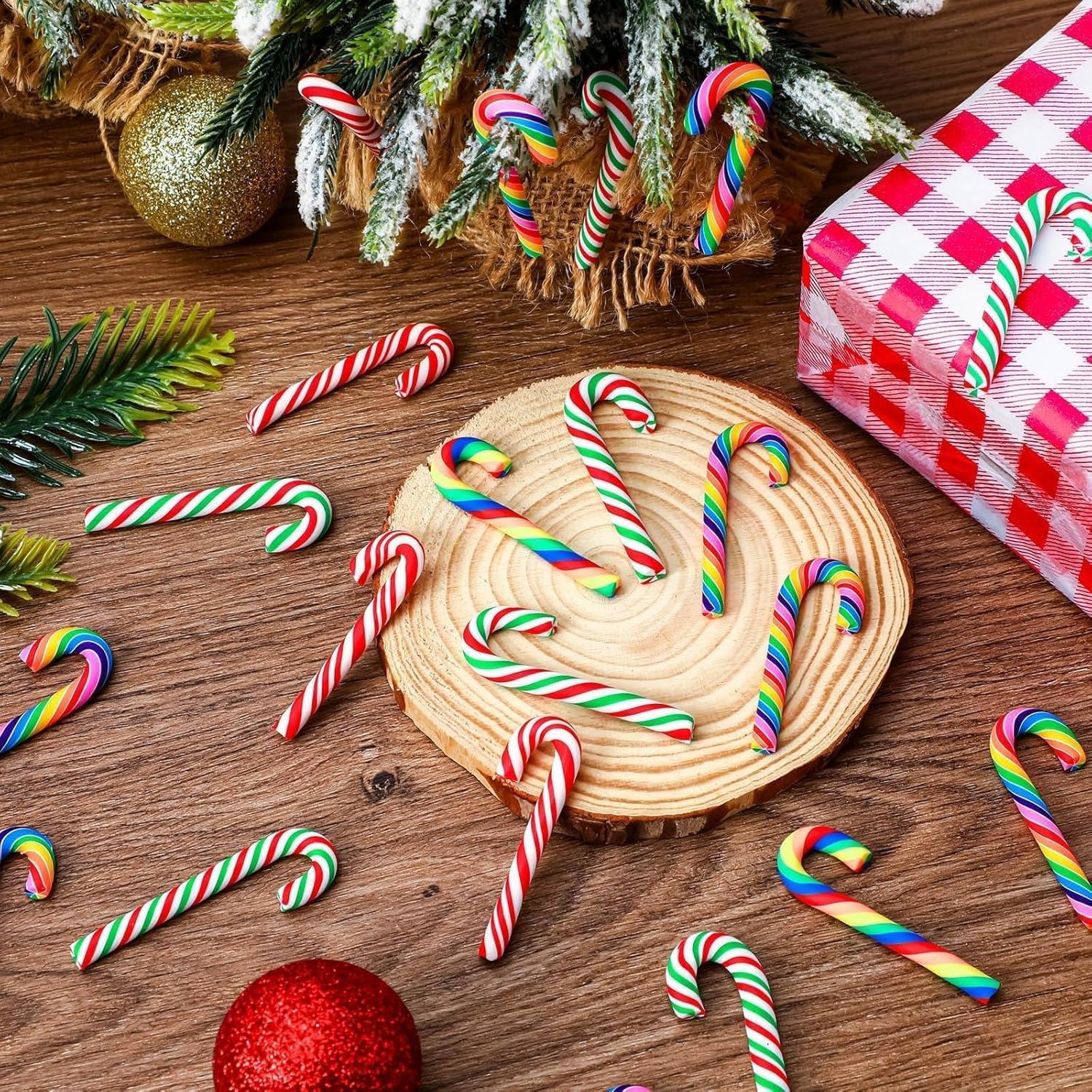 JUNEBRUSHS 120 Mini Caramelos Falsos de Navidad 5 cm