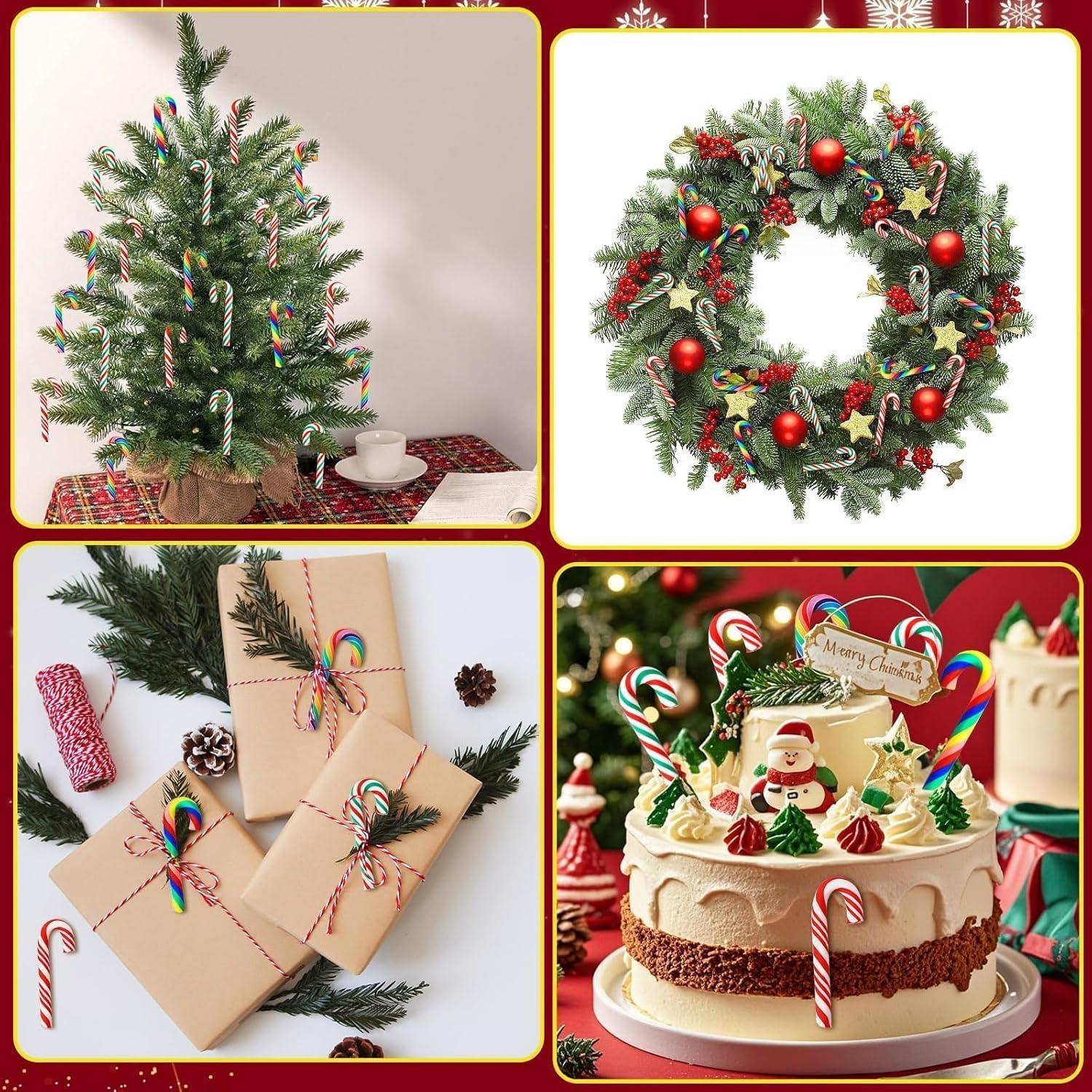 JUNEBRUSHS 120 Mini Caramelos Falsos de Navidad 5 cm