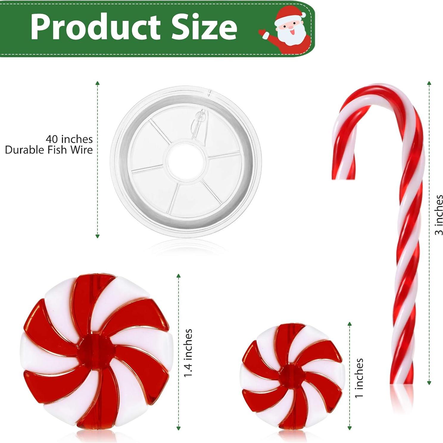 Adornos de Bastones de Caramelo WILLBOND 48 Pcs Decoración Navidad