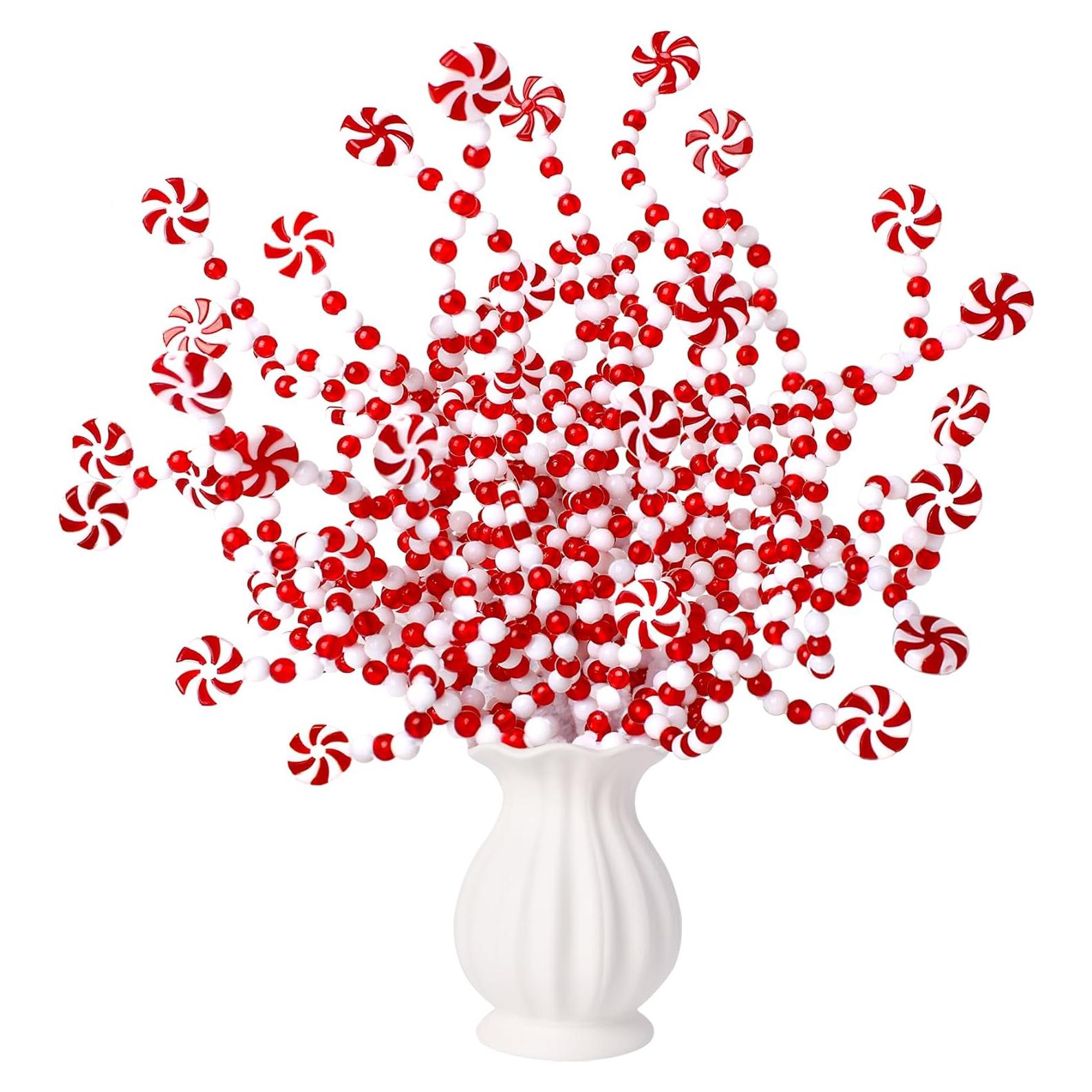 36 Adornos de Bastones de Caramelo de Navidad AWHETIE 31.75 cm