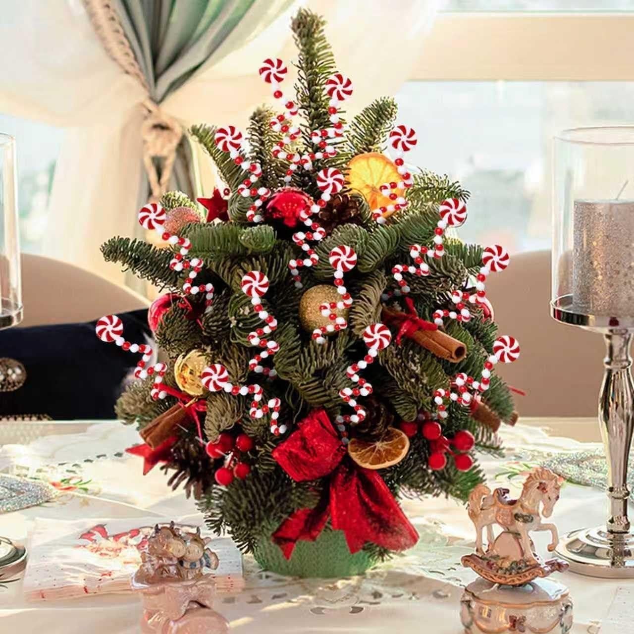 36 Adornos de Bastones de Caramelo de Navidad AWHETIE 31.75 cm