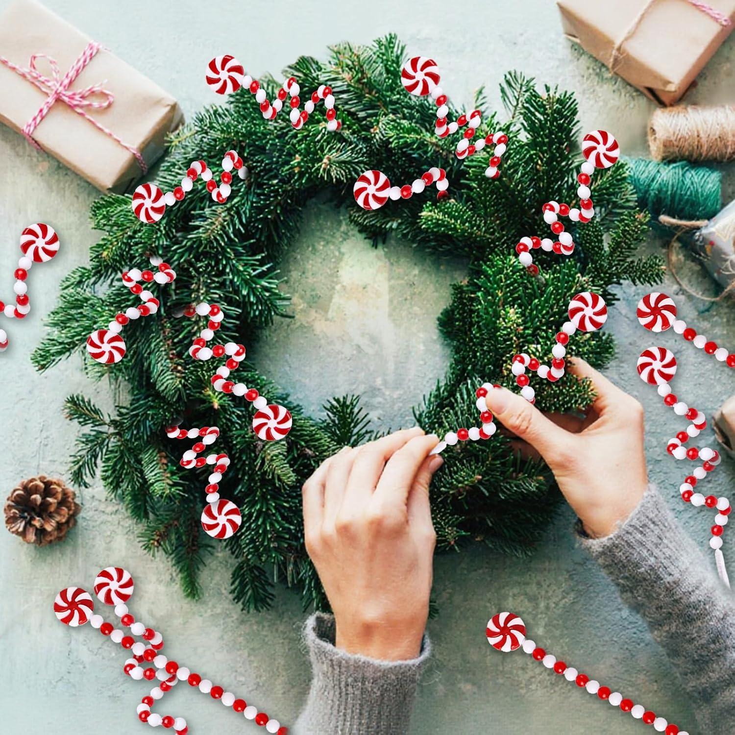 36 Adornos de Bastones de Caramelo de Navidad AWHETIE 31.75 cm