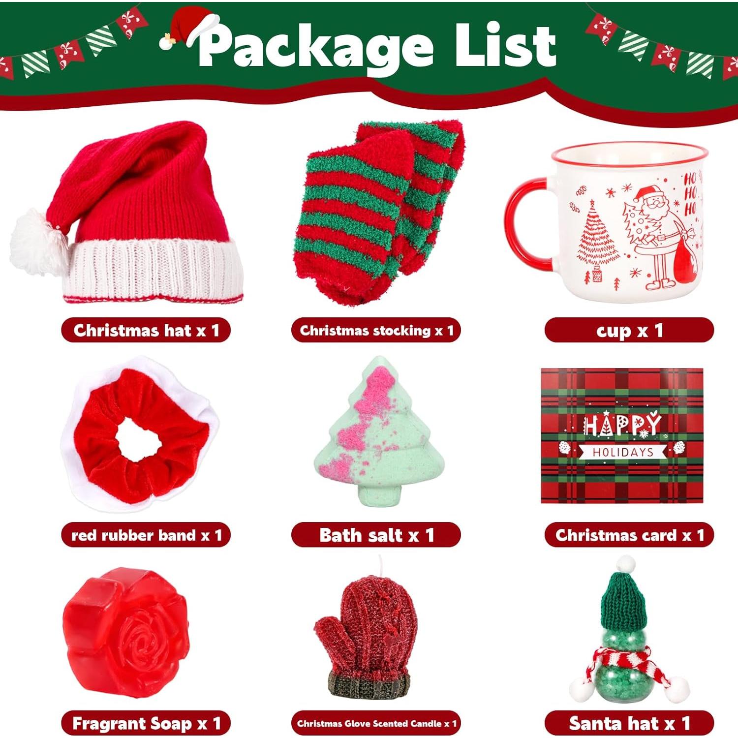 Canasta de Regalo de Navidad Atonofun para Mujeres 72 Cts