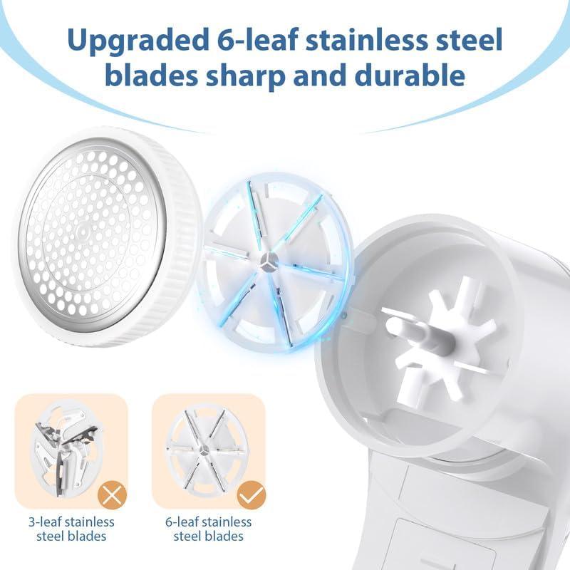 Raspador de Tela Eléctrico 3 Cuchillas USB - Removedor de Pelusa