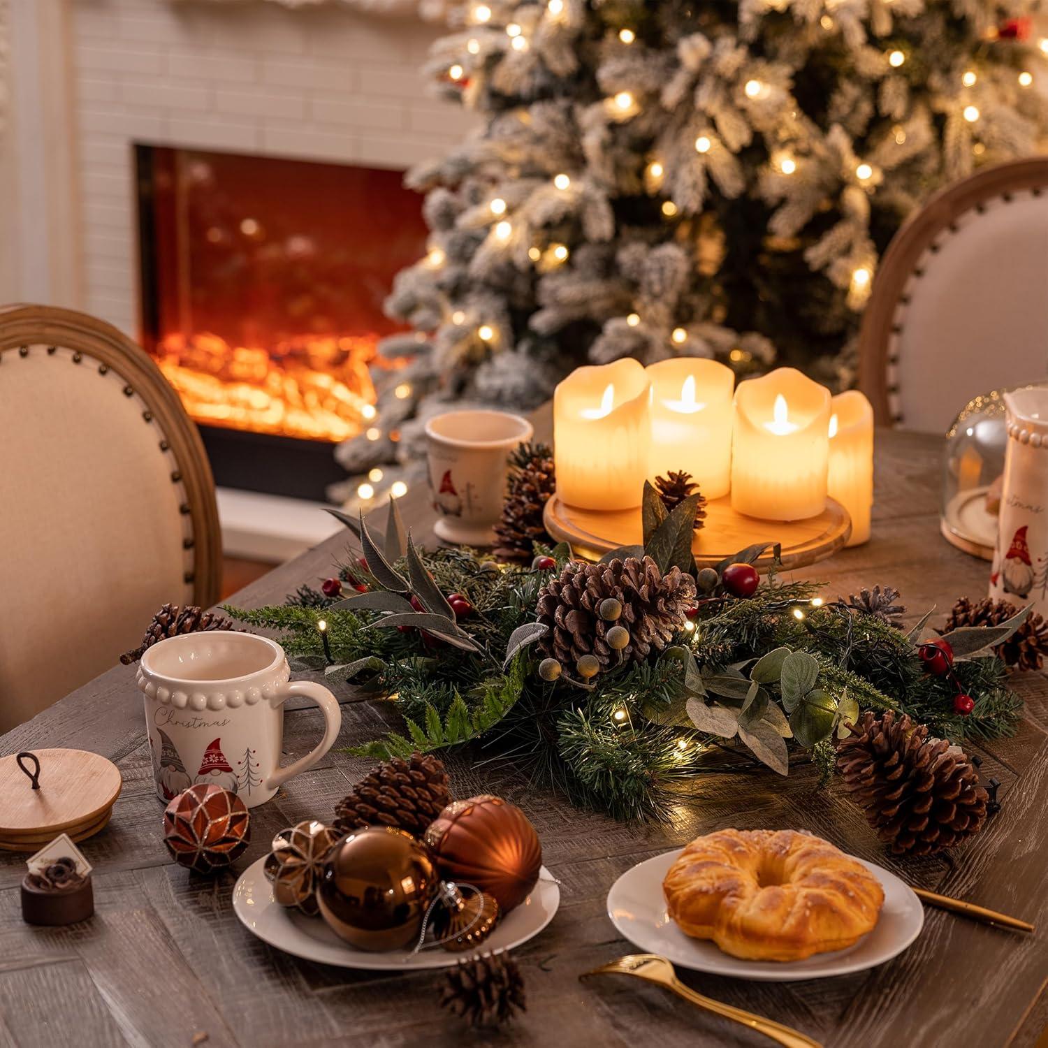 Adorno Navideño Preiluminado Valery Madelyn 61 cm Rojo