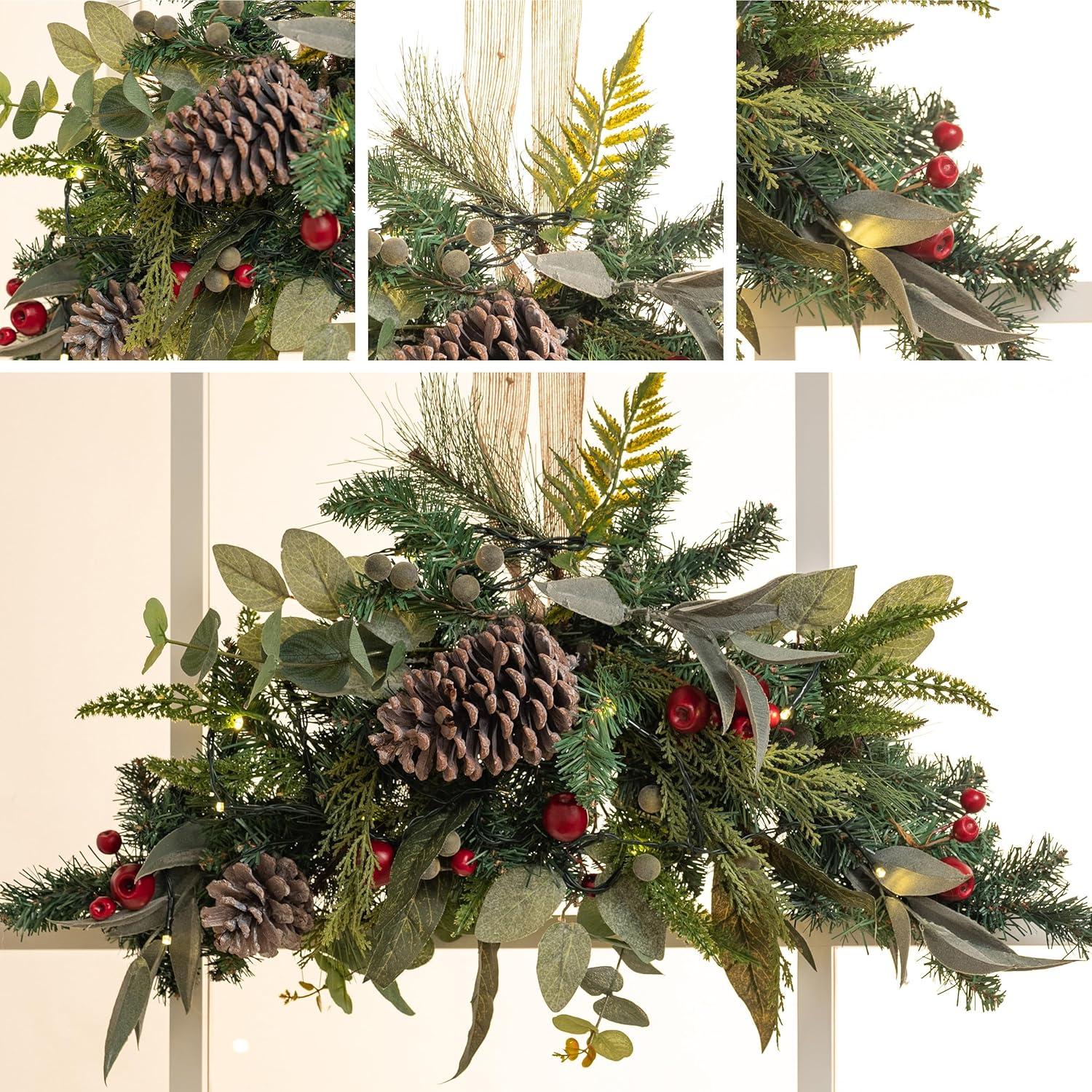 Adorno Navideño Preiluminado Valery Madelyn 61 cm Rojo