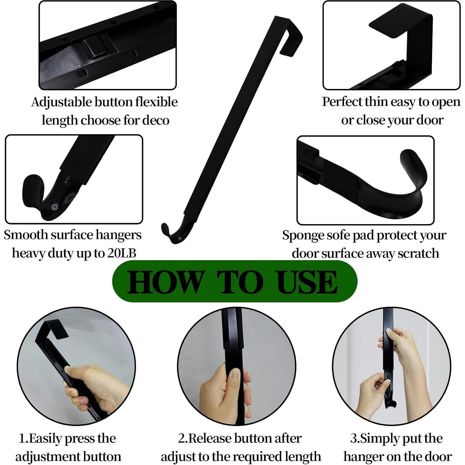 Soporte para Corona Ajustable ZMCINER 38-64 cm 9 kg Negro