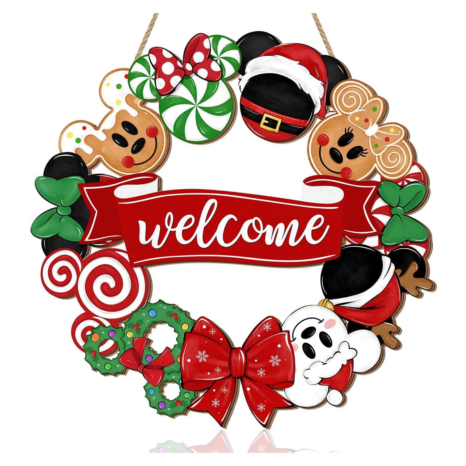 Cartel de Puerta Navideño de Madera HIPOPEN 33x32.5cm