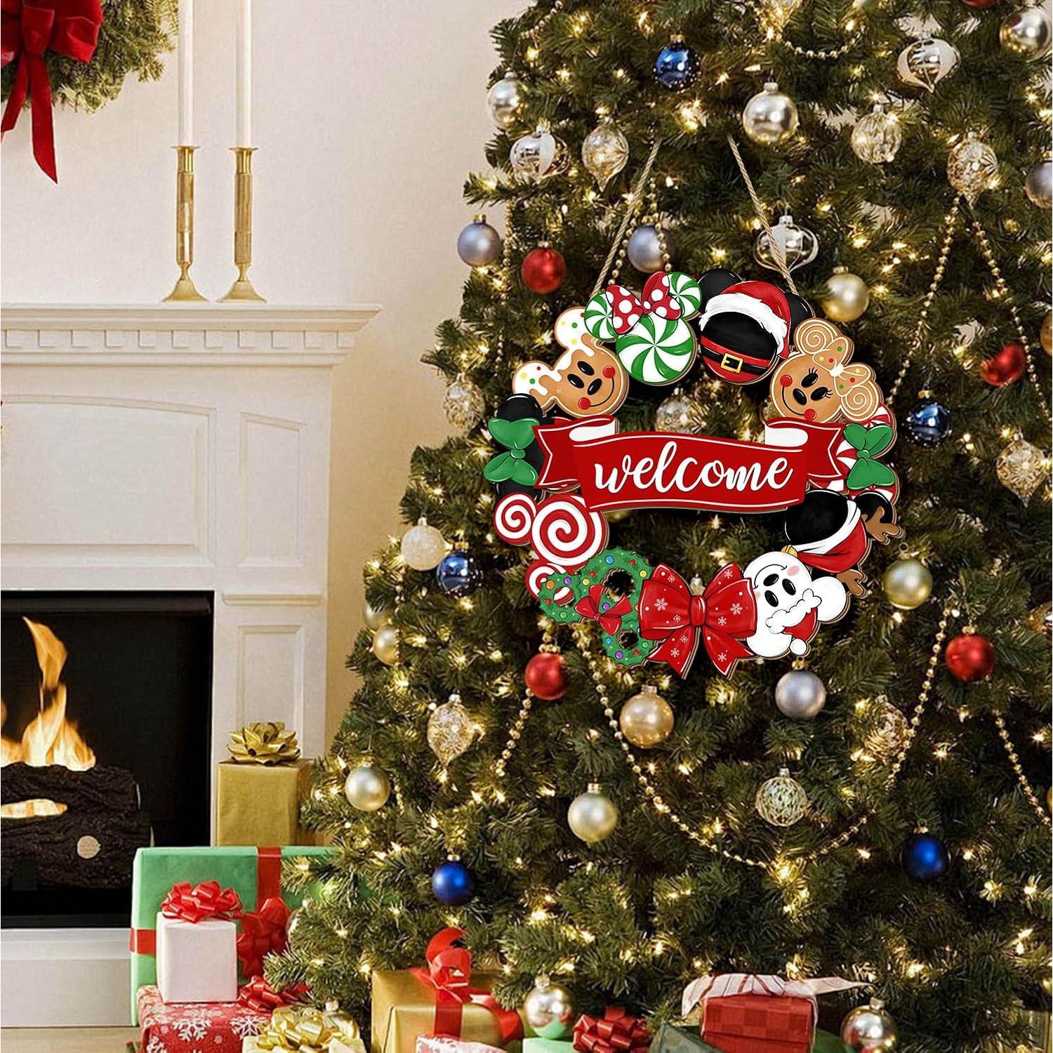 Cartel de Puerta Navideño de Madera HIPOPEN 33x32.5cm