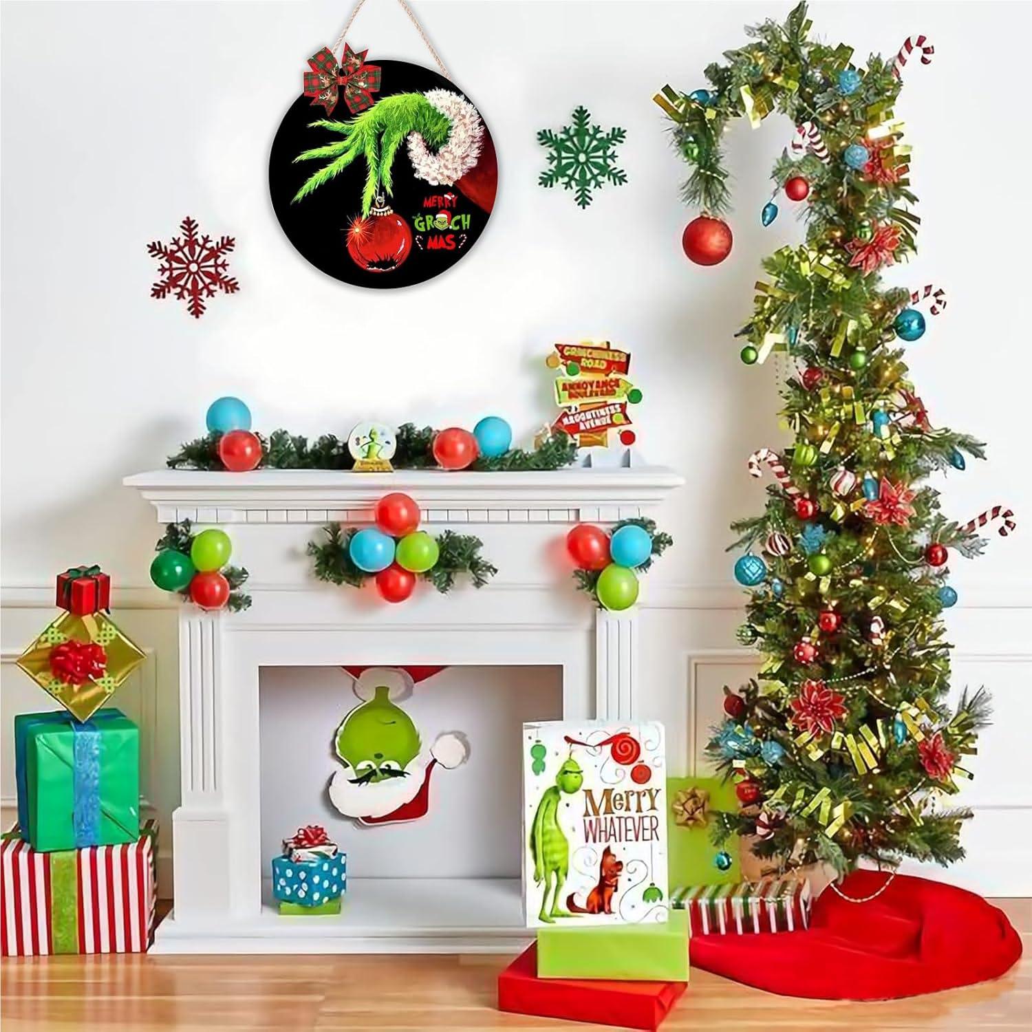 Cartel de Puerta de Navidad Madera 30.48 cm - Feliz Navidad