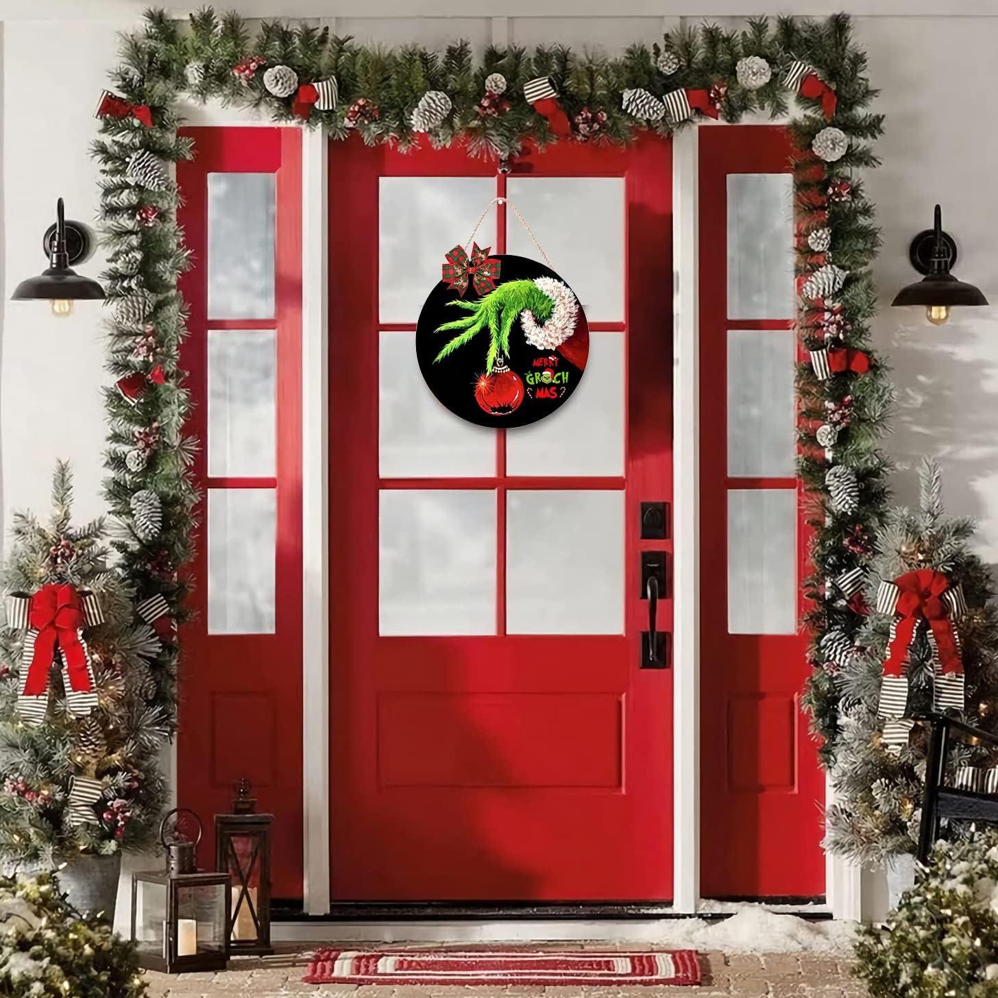 Cartel de Puerta de Navidad Madera 30.48 cm - Feliz Navidad