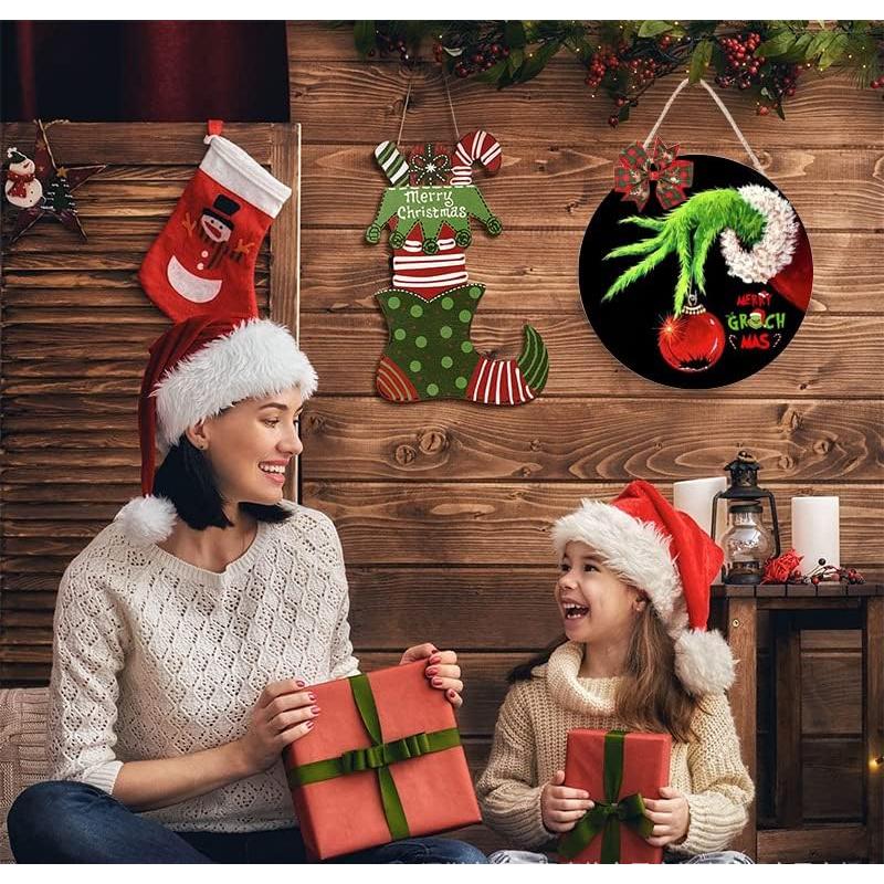 Cartel de Puerta de Navidad Madera 30.48 cm - Feliz Navidad