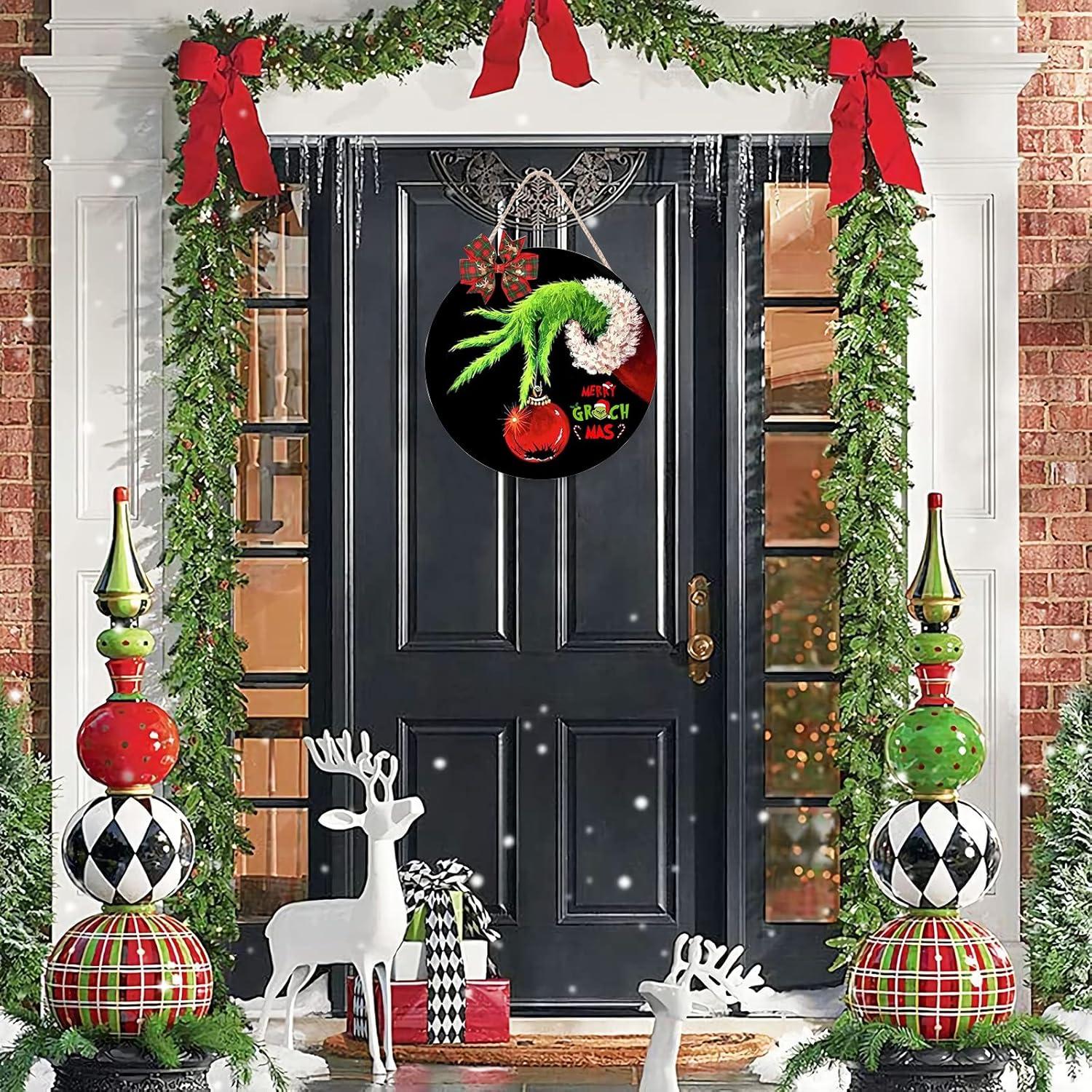 Cartel de Puerta de Navidad Madera 30.48 cm - Feliz Navidad