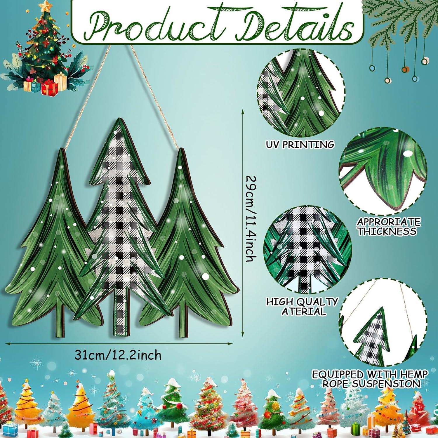 Cartel de Bienvenida Navideño Boao - Decoración de Madera 30.5 cm