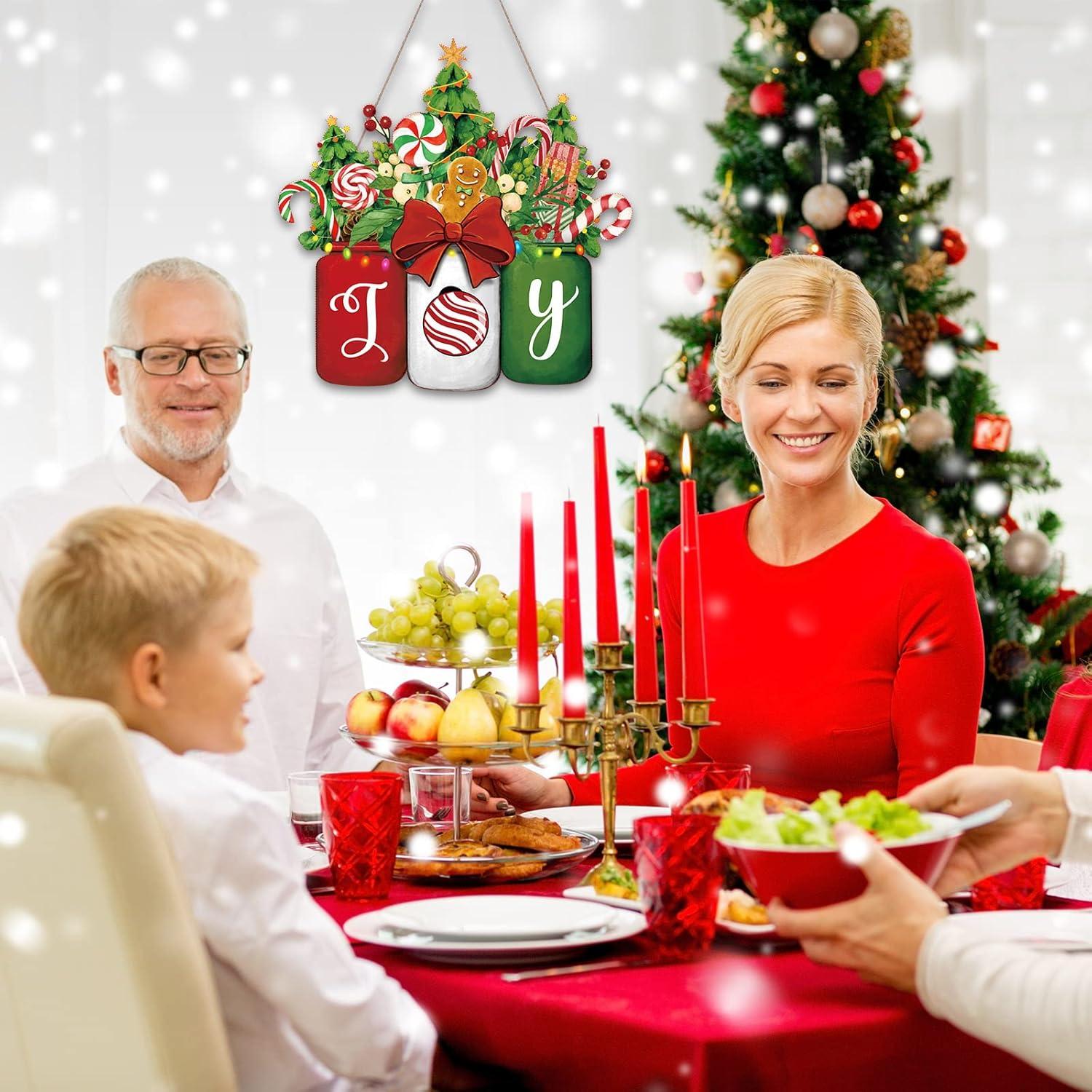 Cartel de Bienvenida Navideño de Madera Chinco 30x30 cm