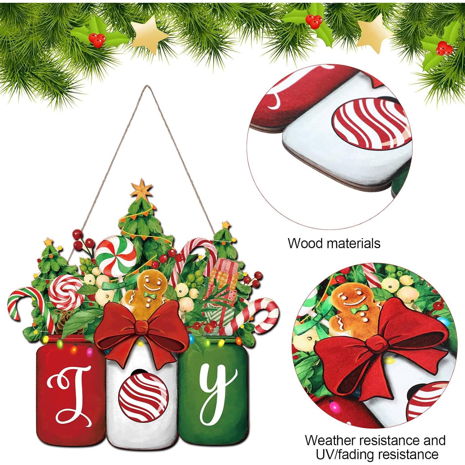 Cartel de Bienvenida Navideño de Madera Chinco 30x30 cm