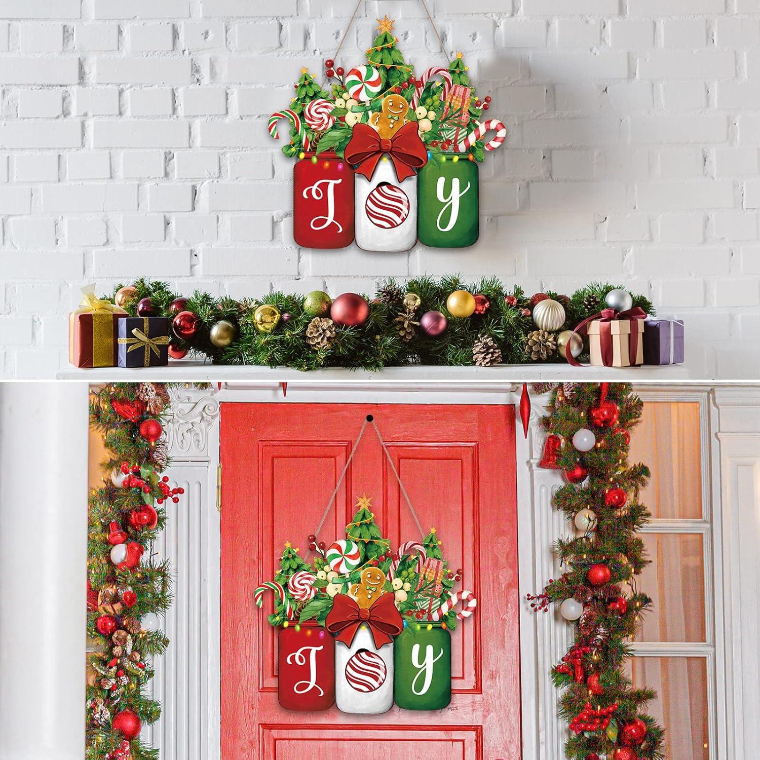 Cartel de Bienvenida Navideño de Madera Chinco 30x30 cm