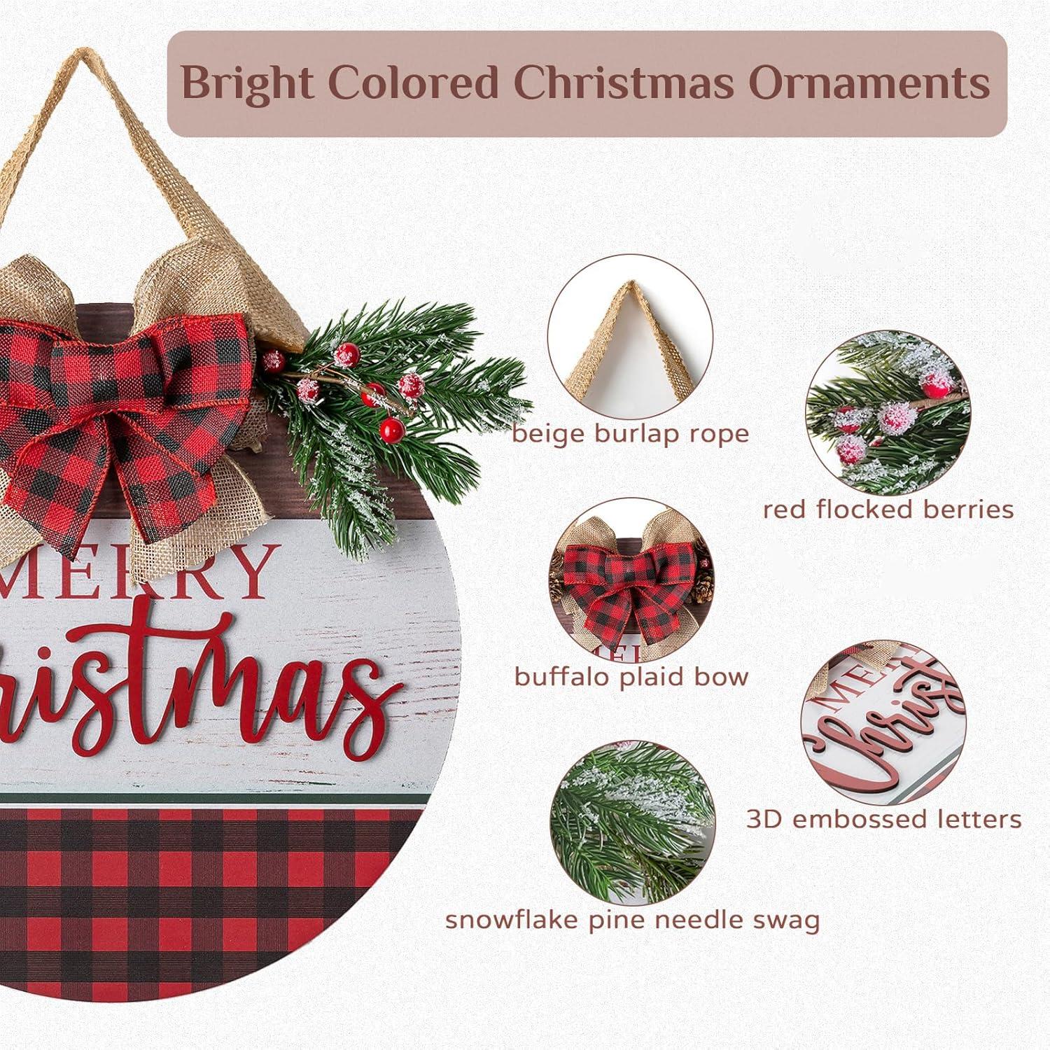 Cartel Navideño Colgante Walasis 30 cm - Decoración Rústica