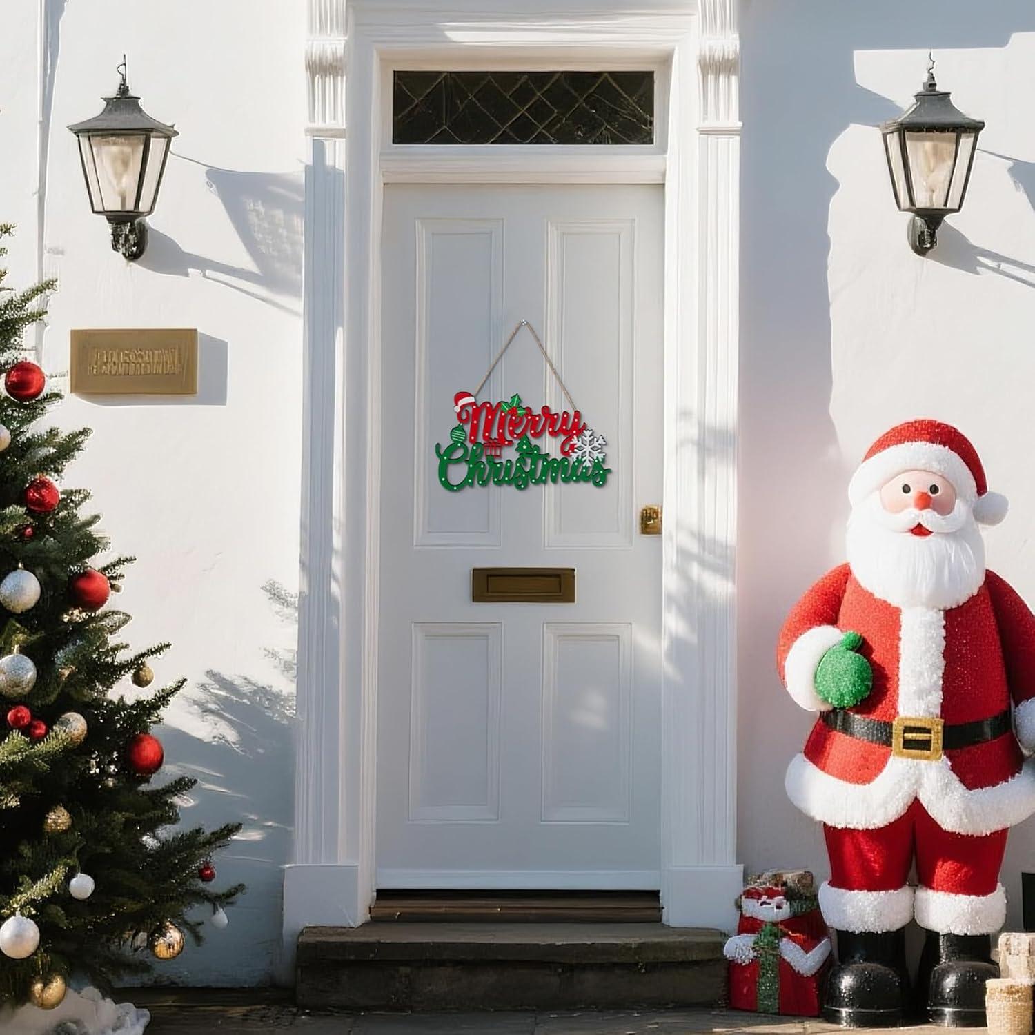 Cartel de Feliz Navidad ZAZIWZ de Madera 30 cm x 10.5 cm