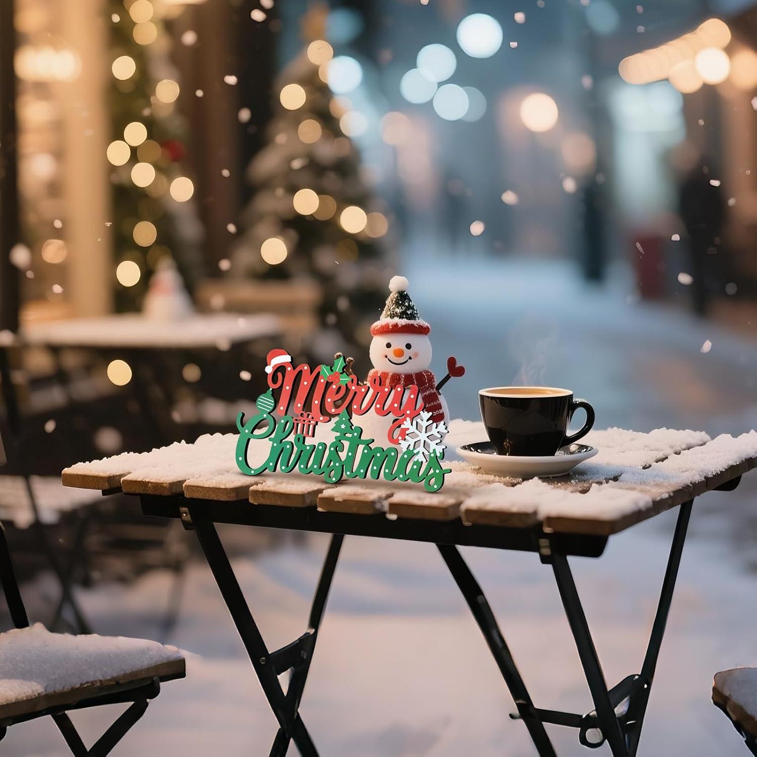 Cartel de Feliz Navidad ZAZIWZ de Madera 30 cm x 10.5 cm