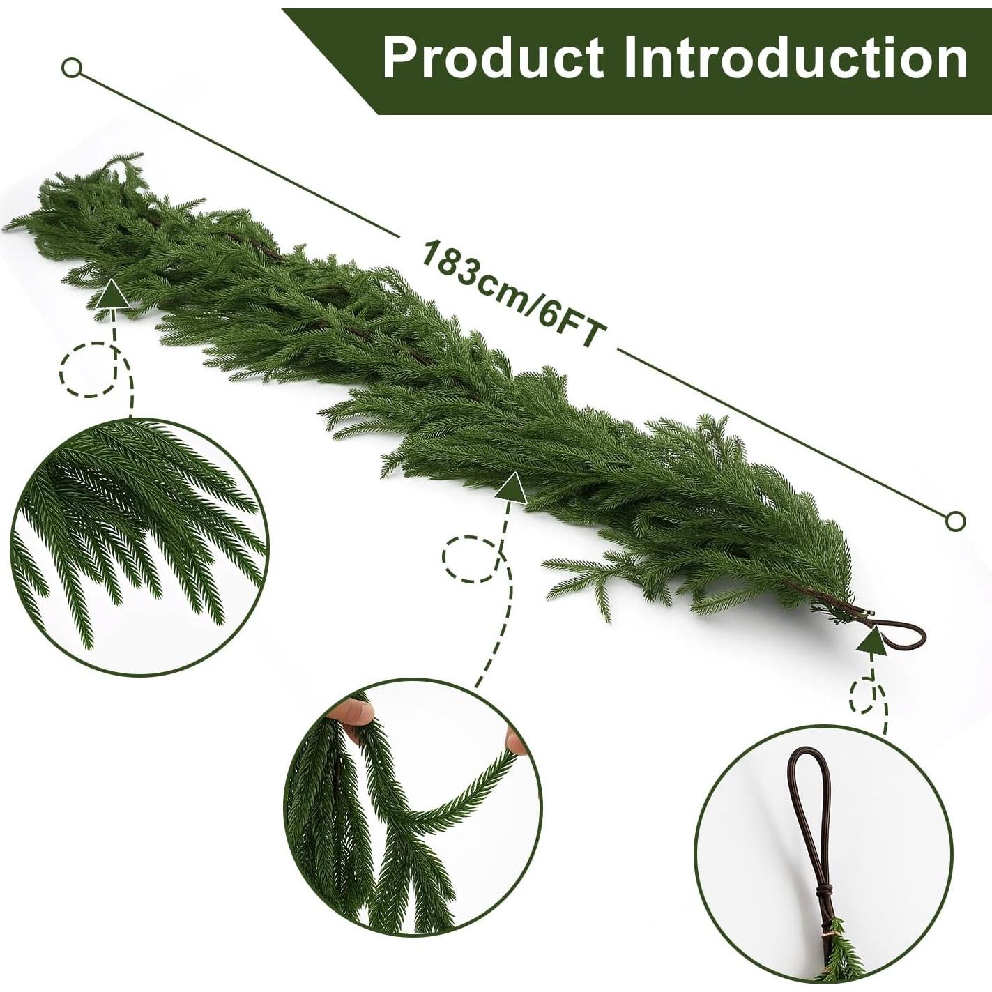 Guirnalda Artificial de Pino Norfolk 2.74m OULONGER