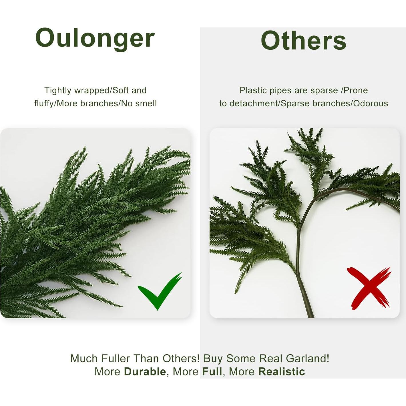 Guirnalda Artificial de Pino Norfolk 2.74m OULONGER