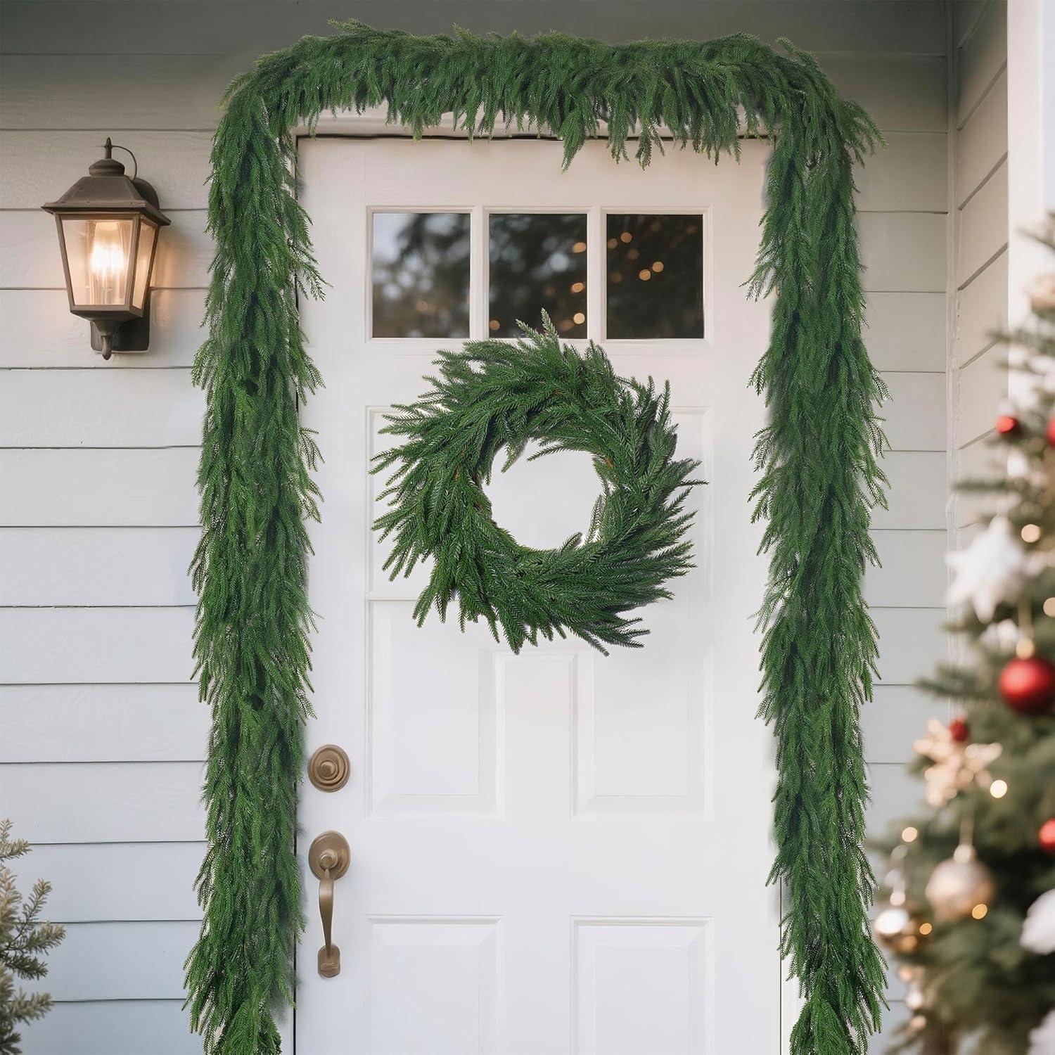 Guirnalda de Pino Norfolk 1.83 m HOPEME Verde Artificial