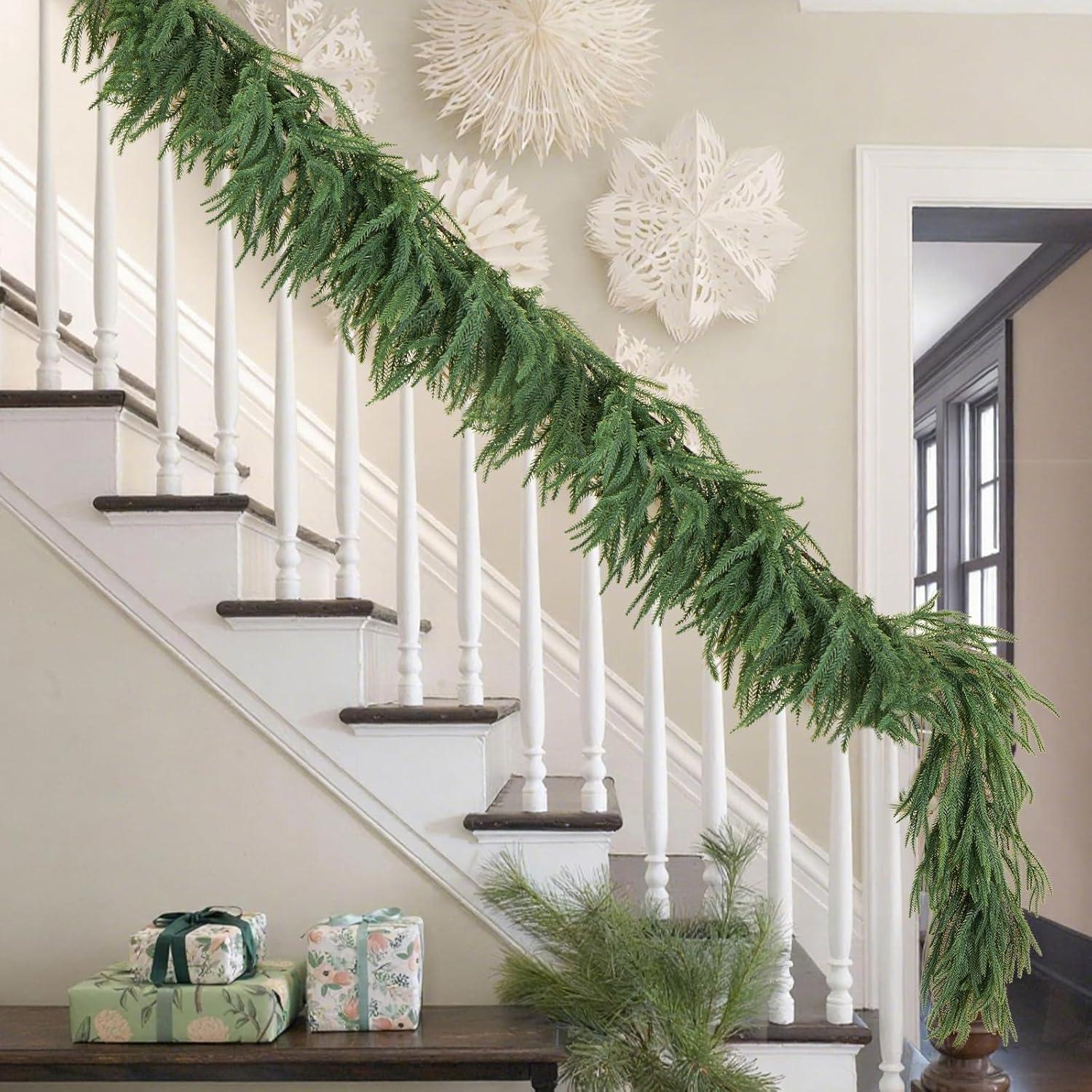 Guirnalda Artificial de Pino Norfolk FLAGLY 2.74 m Verde