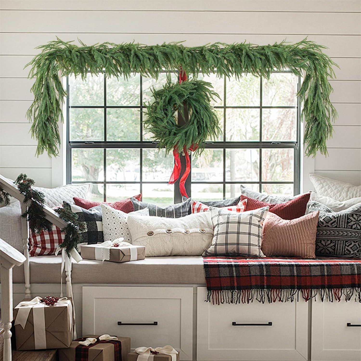 Guirnalda Artificial de Pino Norfolk FLAGLY 2.74 m Verde