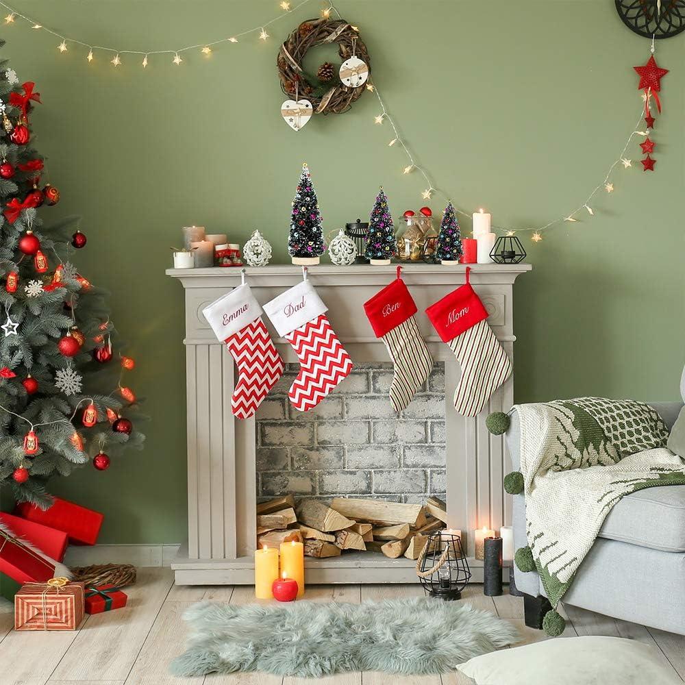 Winlyn 3 Mini Árboles de Navidad Artificiales con Nieve 9.9-20.3 cm