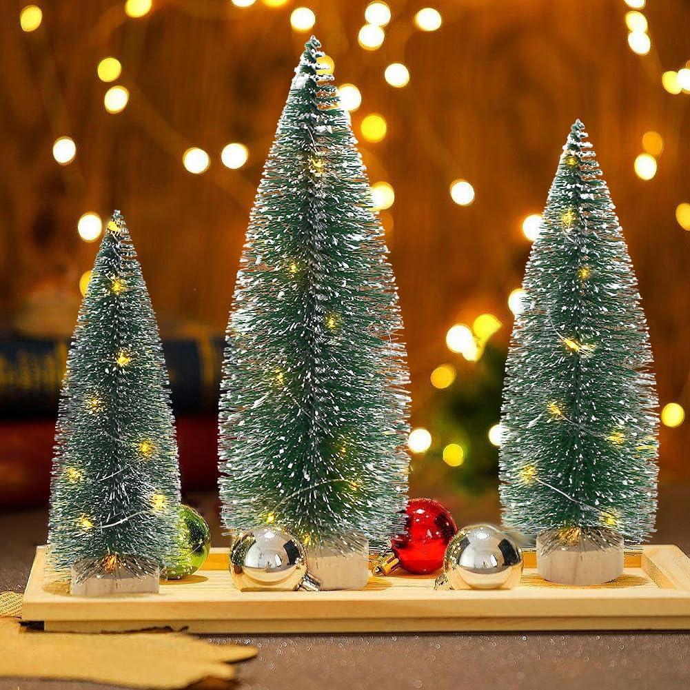 3 Mini Árboles de Navidad de Cepillo de Botella Giaueoa 16.5-25.9 cm