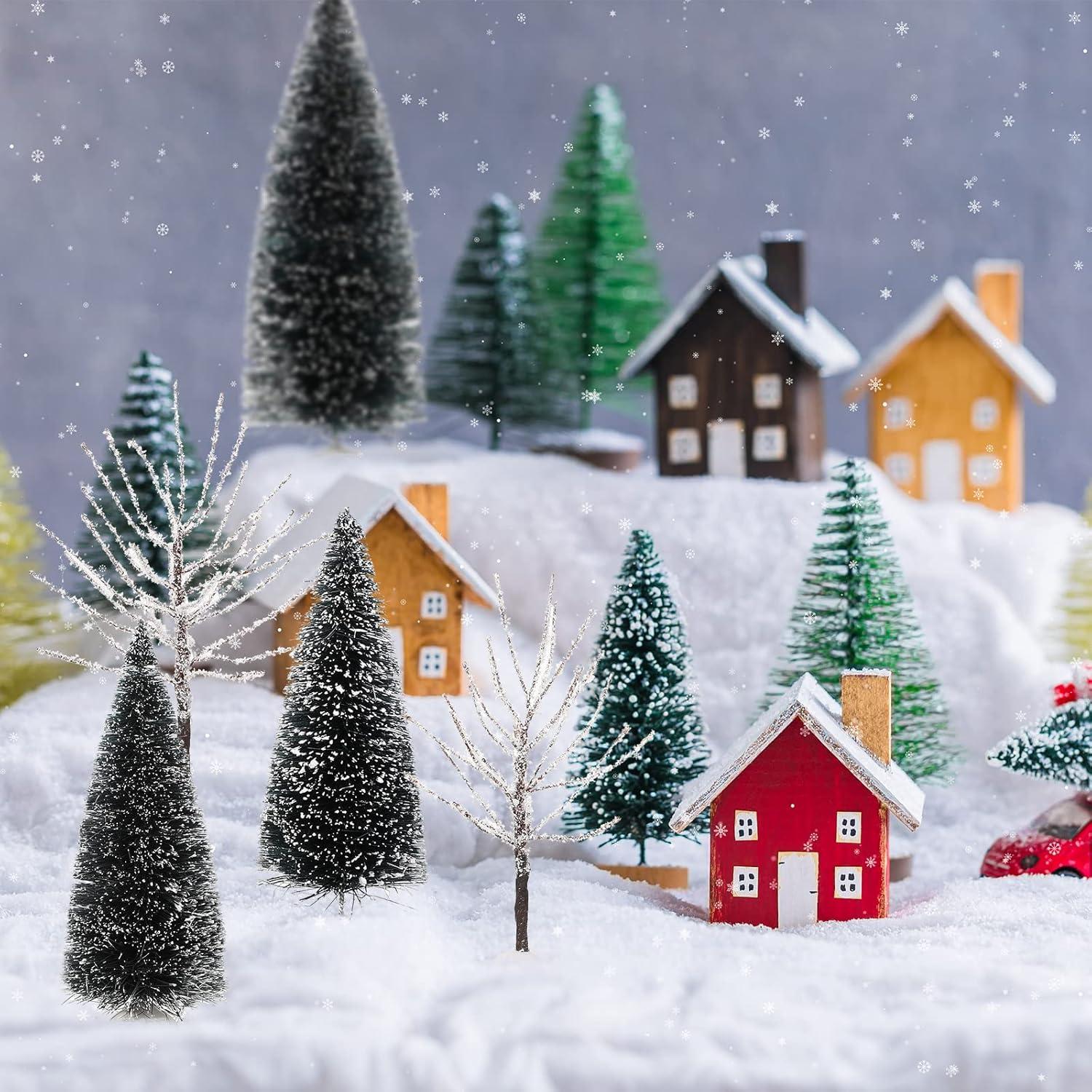 Mini Árboles de Navidad Ysleen - 6 Piezas, 3 Tamaños