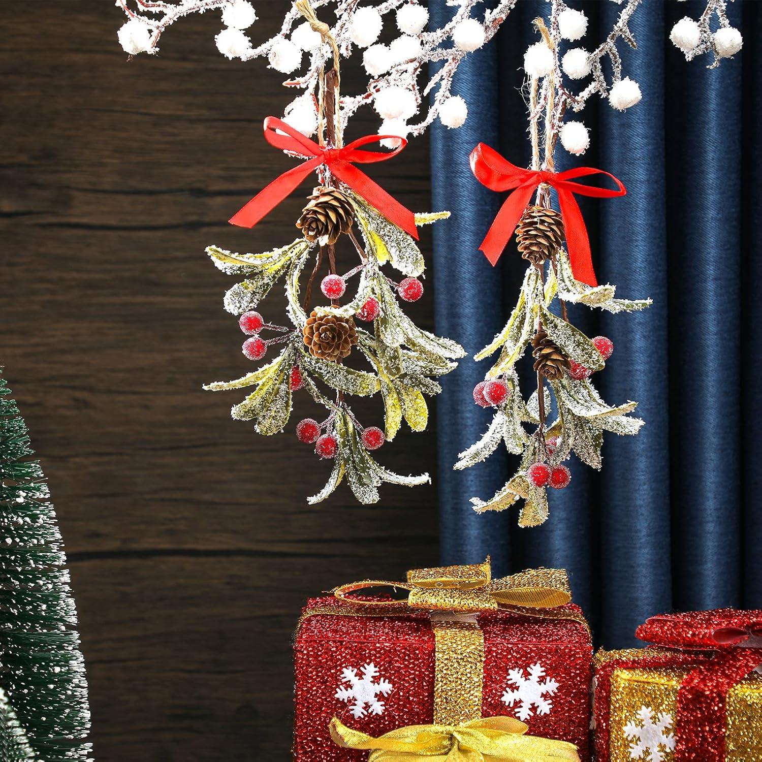 Adorno Colgante de Muérdago Artificial Giegxin 2 Piezas