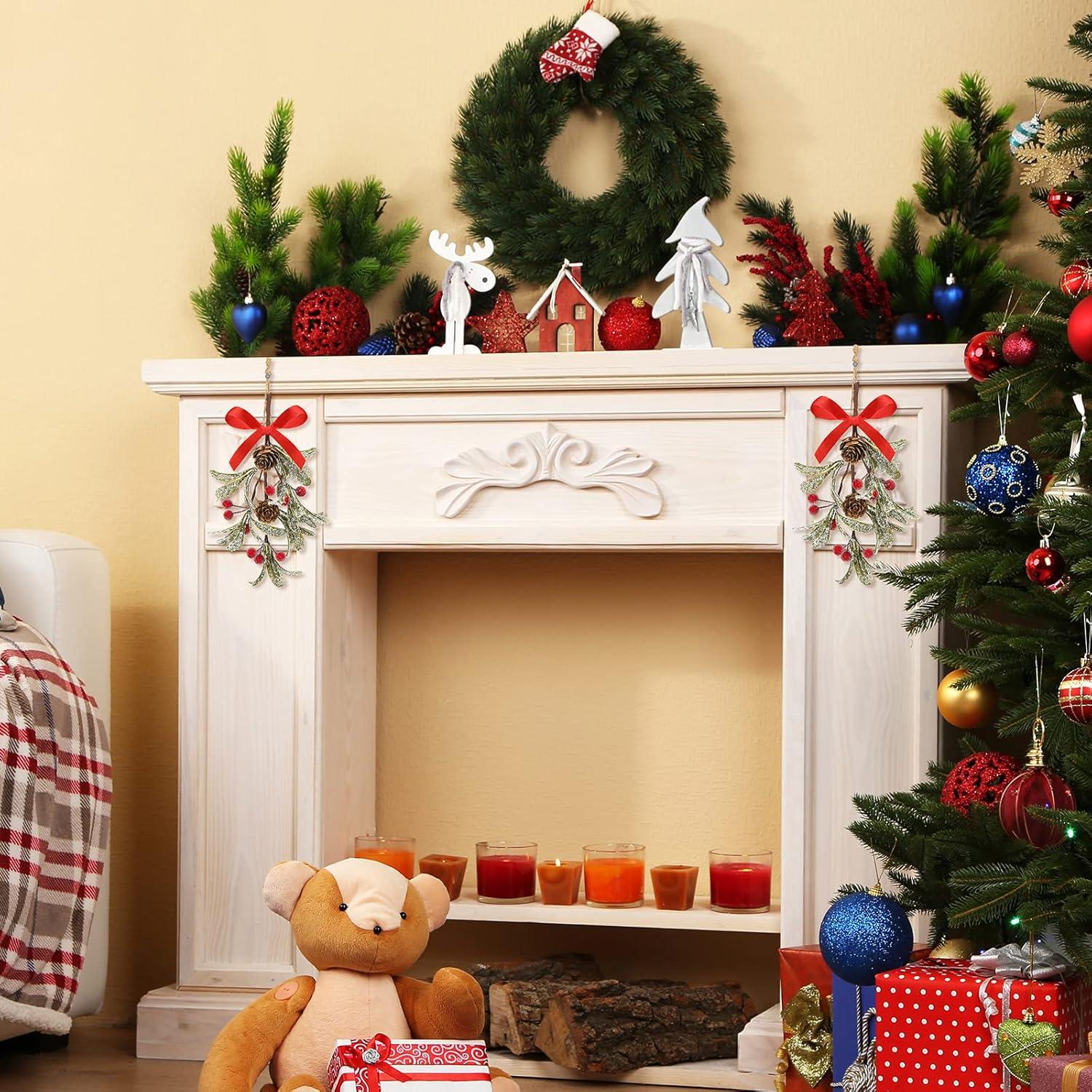 Adorno Colgante de Muérdago Artificial Giegxin 2 Piezas