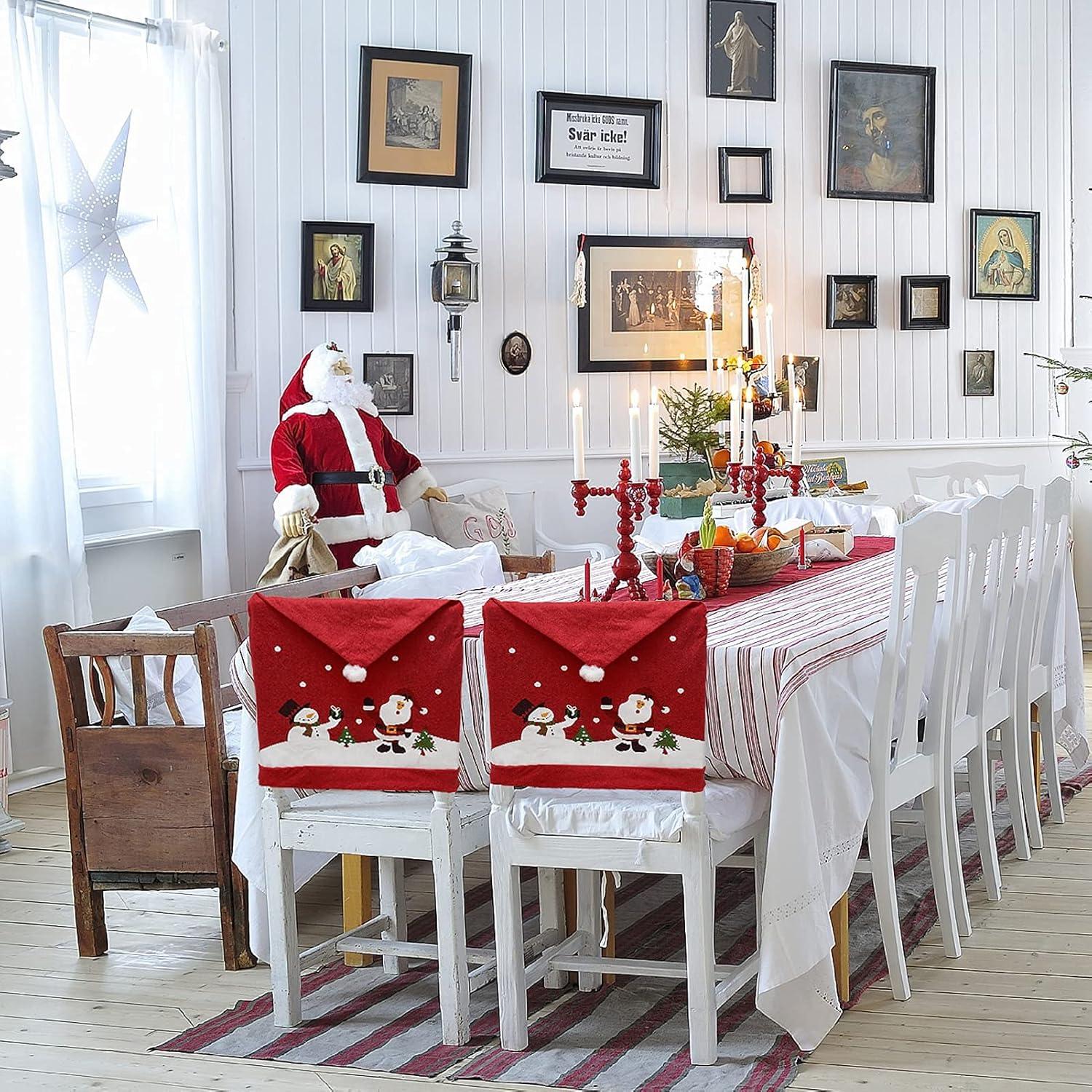 Funda de Silla Navideña Phedrew 6 Piezas 65x50 cm