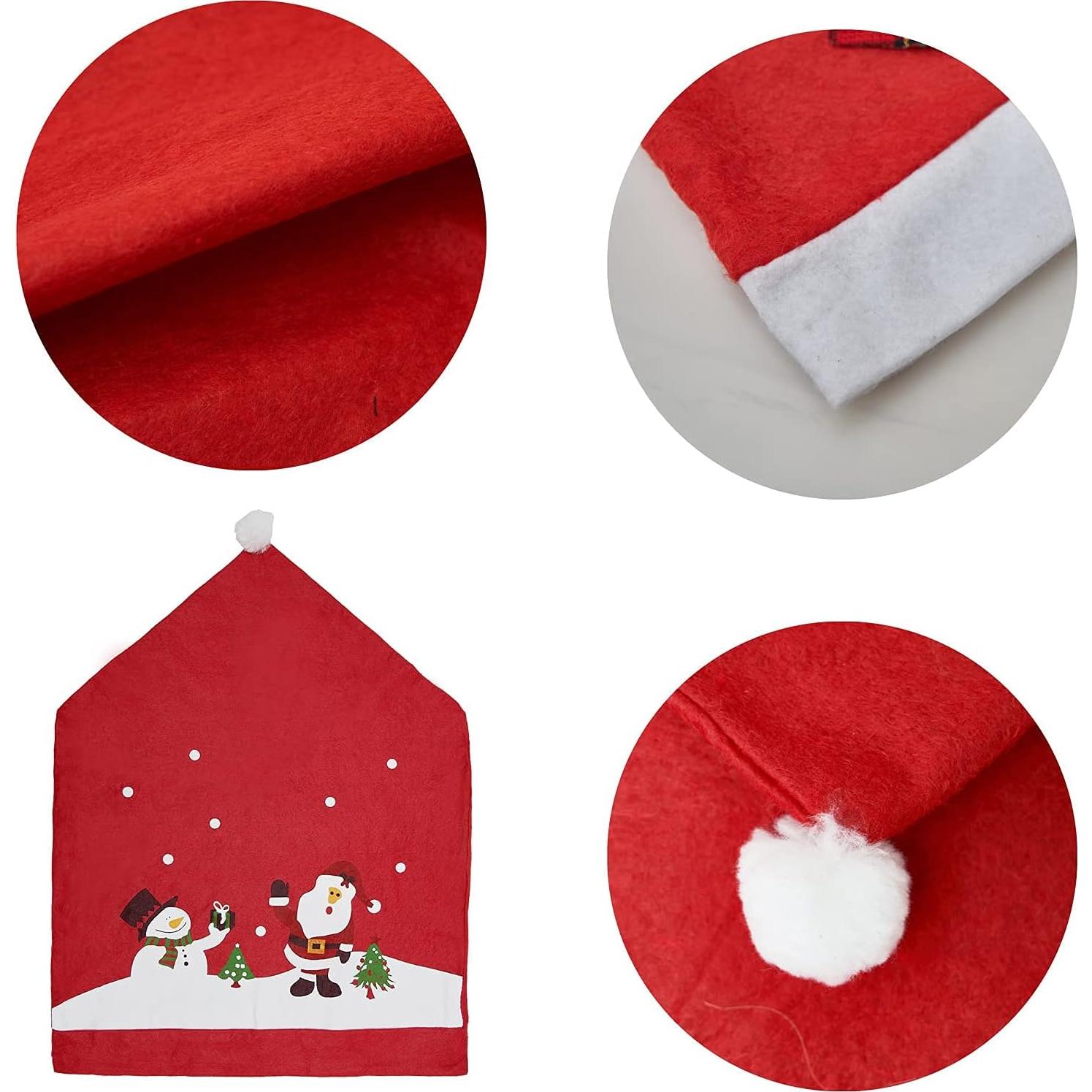 Funda de Silla Navideña Phedrew 6 Piezas 65x50 cm