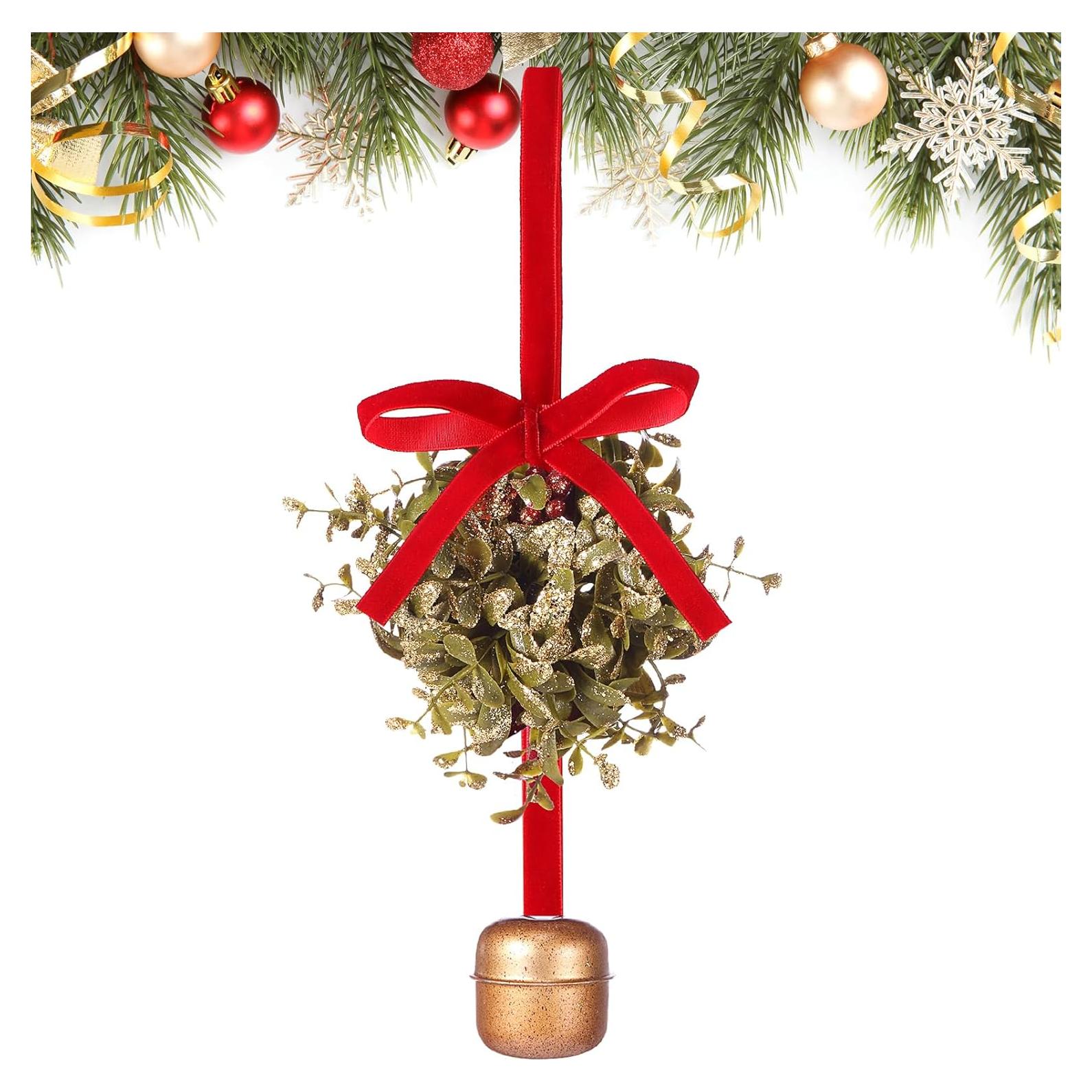 Bola de Muérdago Brillante Navidad Knitgrip 13 cm Rojo