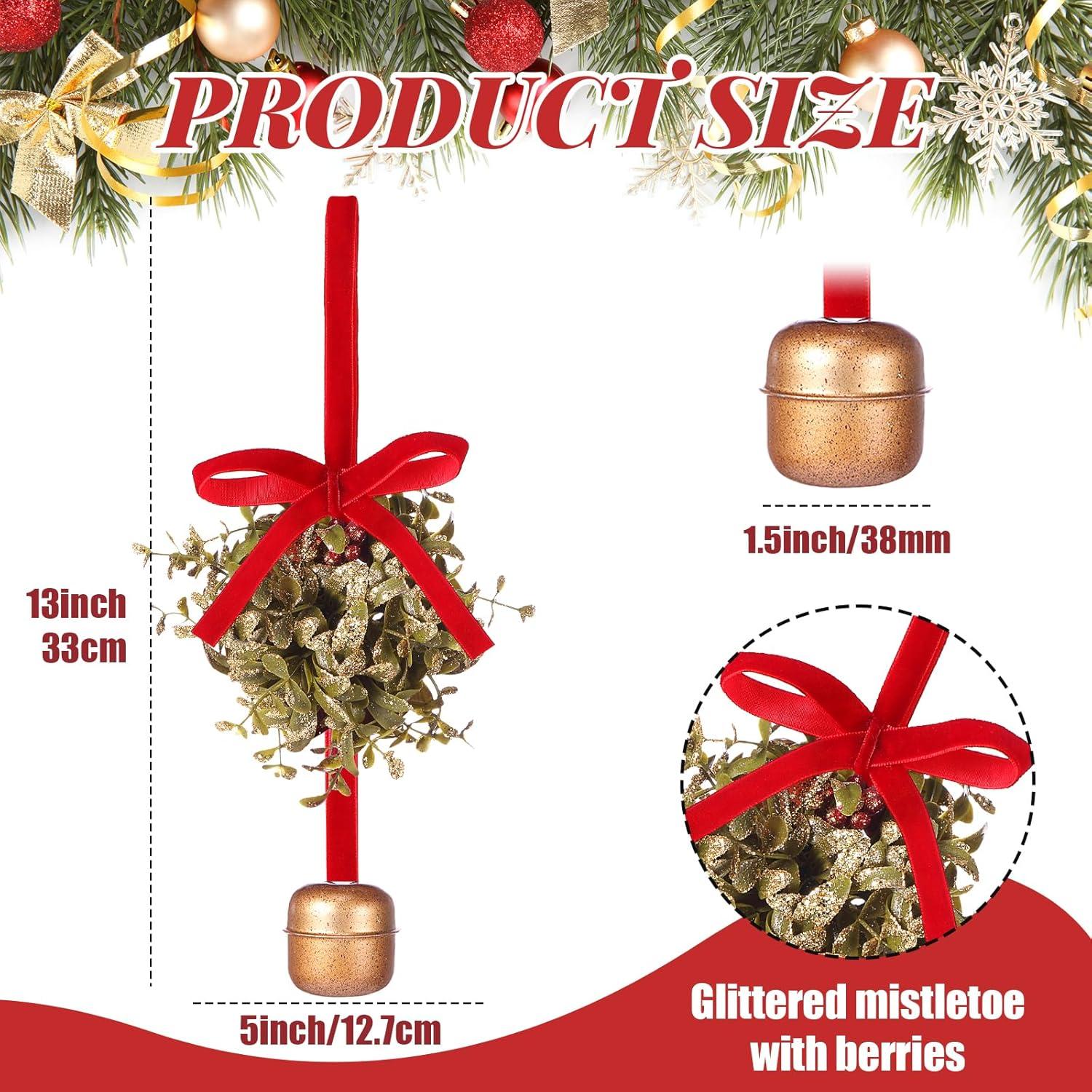 Bola de Muérdago Brillante Navidad Knitgrip 13 cm Rojo