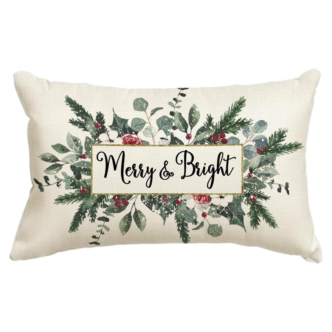 Funda de Almohada Decorativa AVOIN colorlife Navidad 50.8x30.5cm