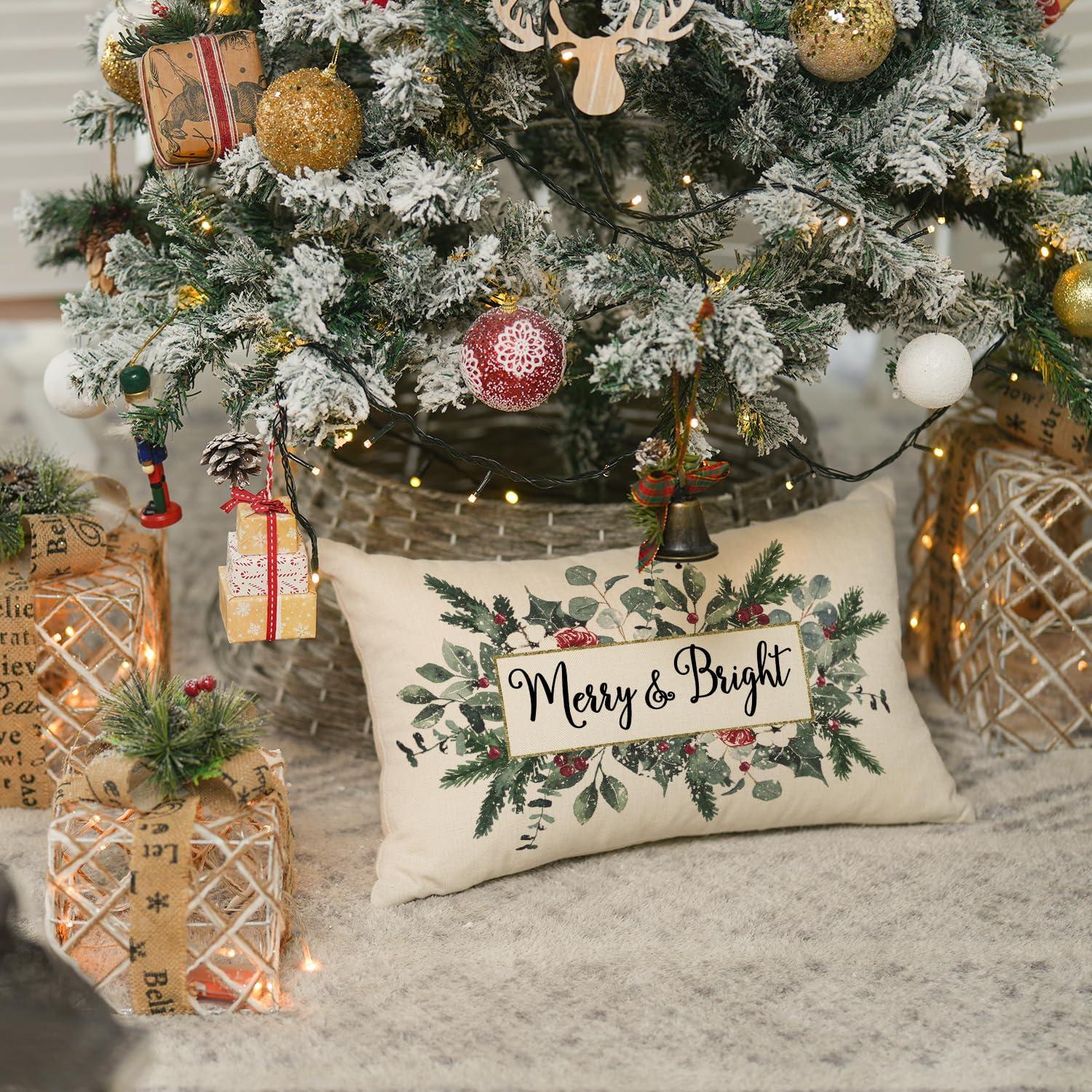 Funda de Almohada Decorativa AVOIN colorlife Navidad 50.8x30.5cm