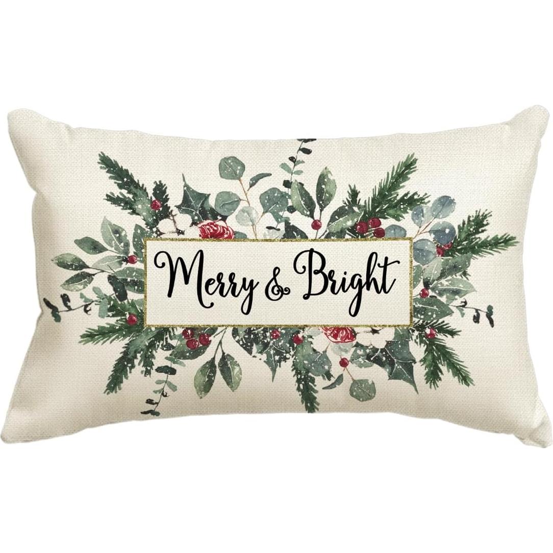 Funda de Almohada Decorativa AVOIN colorlife Navidad 50.8x30.5cm